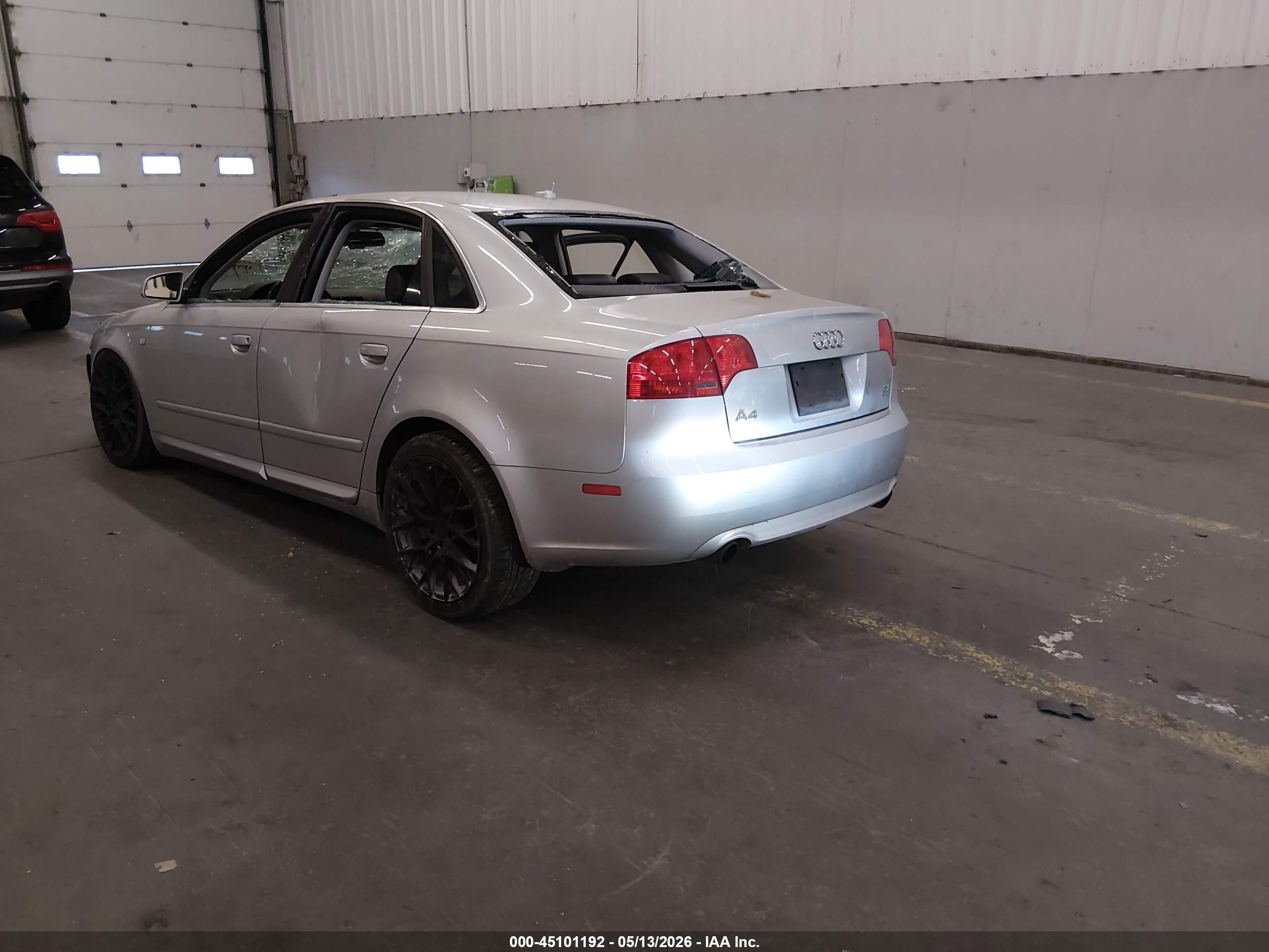 2008 Audi A4 3.2 Silver vin: WAUDH78E18A056485