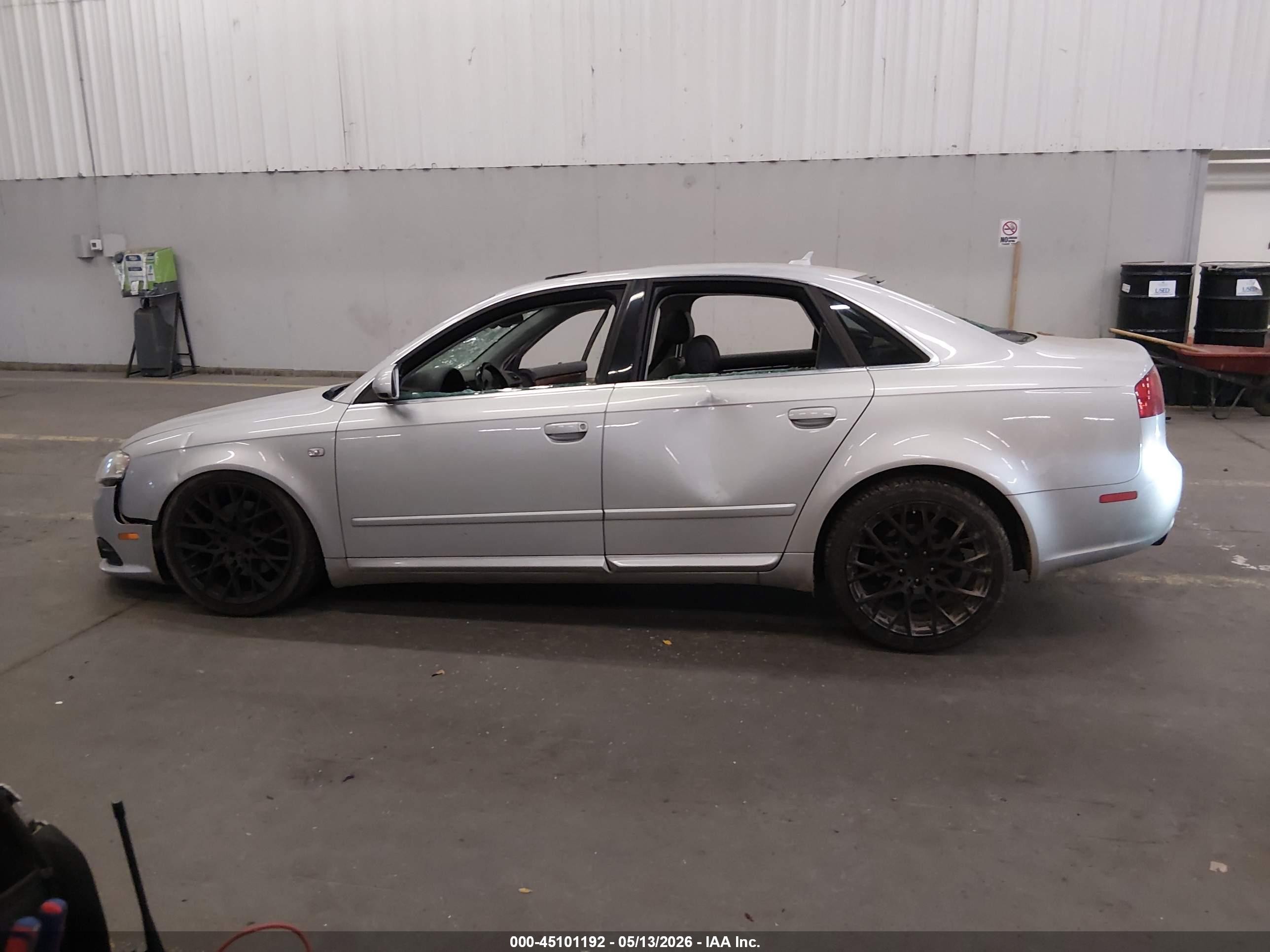 2008 Audi A4 3.2 Silver vin: WAUDH78E18A056485