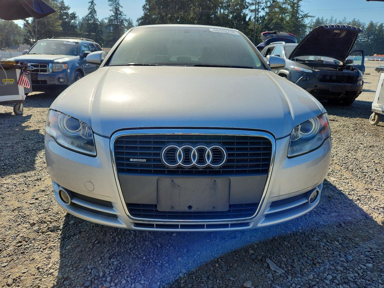 2007 Audi A4 3.2 Quattro Silver vin: WAUDH78E57A101636