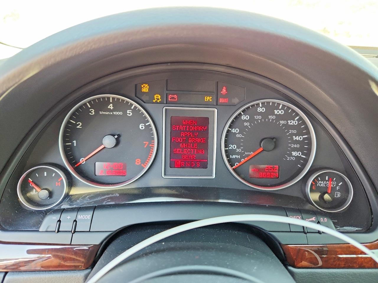 2007 Audi A4 3.2 Quattro Silver vin: WAUDH78E57A101636