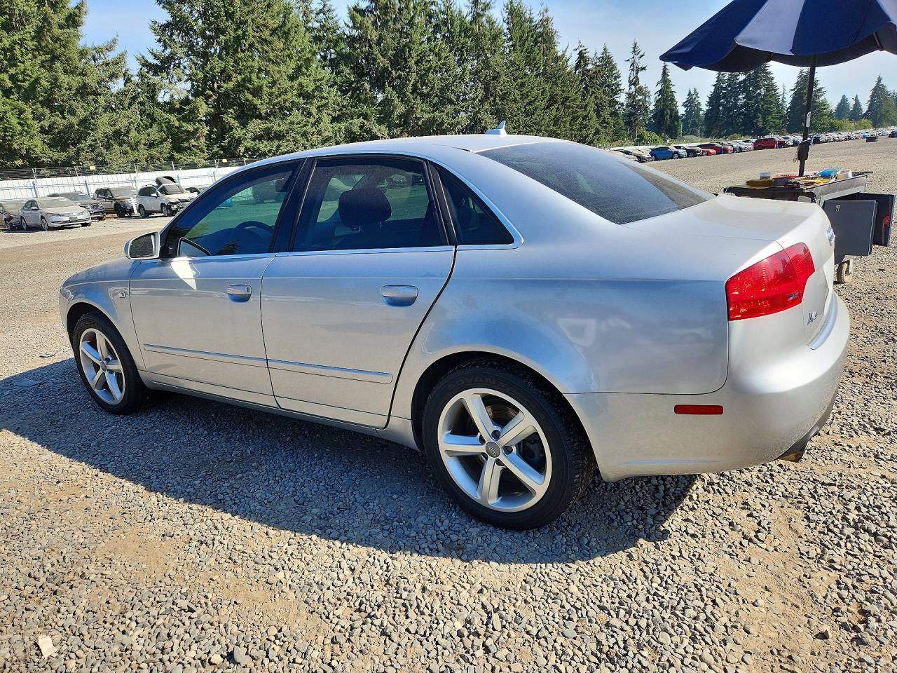 2007 Audi A4 3.2 Quattro Silver vin: WAUDH78E57A101636