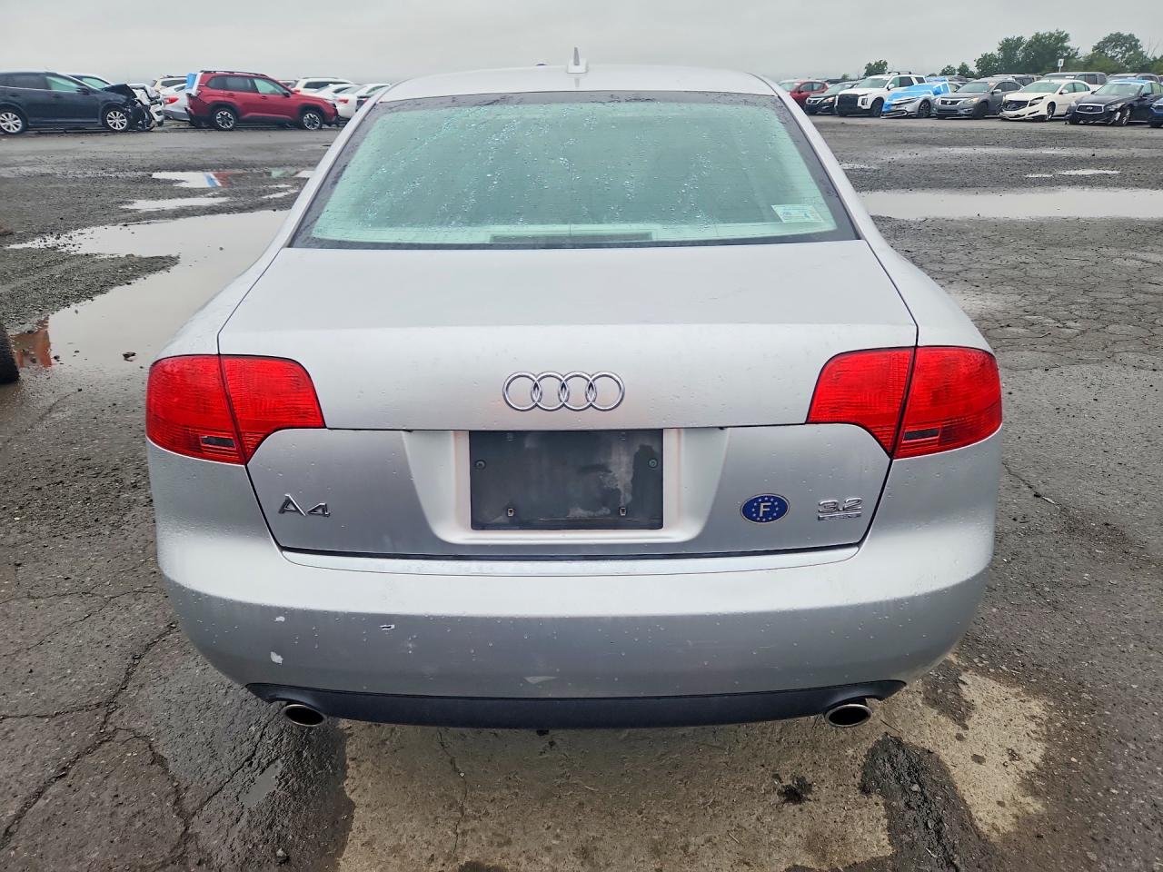 2006 Audi A4 3.2 Quattro Silver vin: WAUDH78EX6A132024