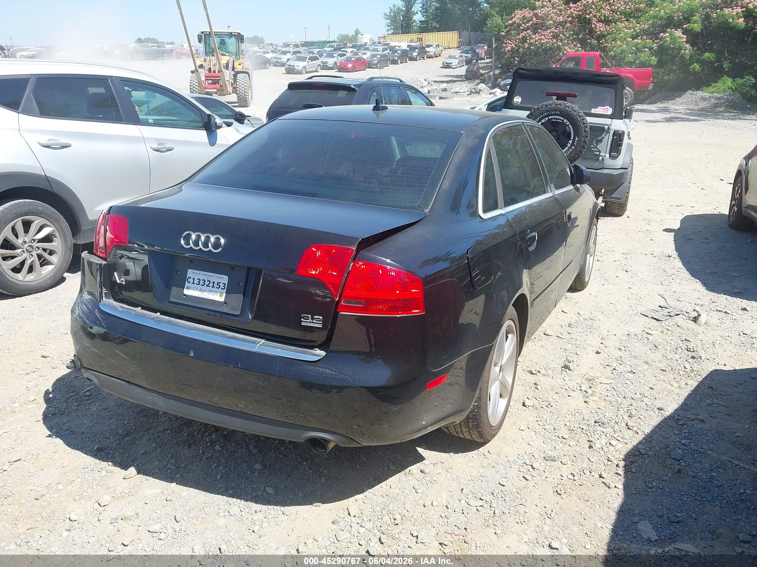 2007 Audi A4 3.2 Черный vin: WAUDH78EX7A251371