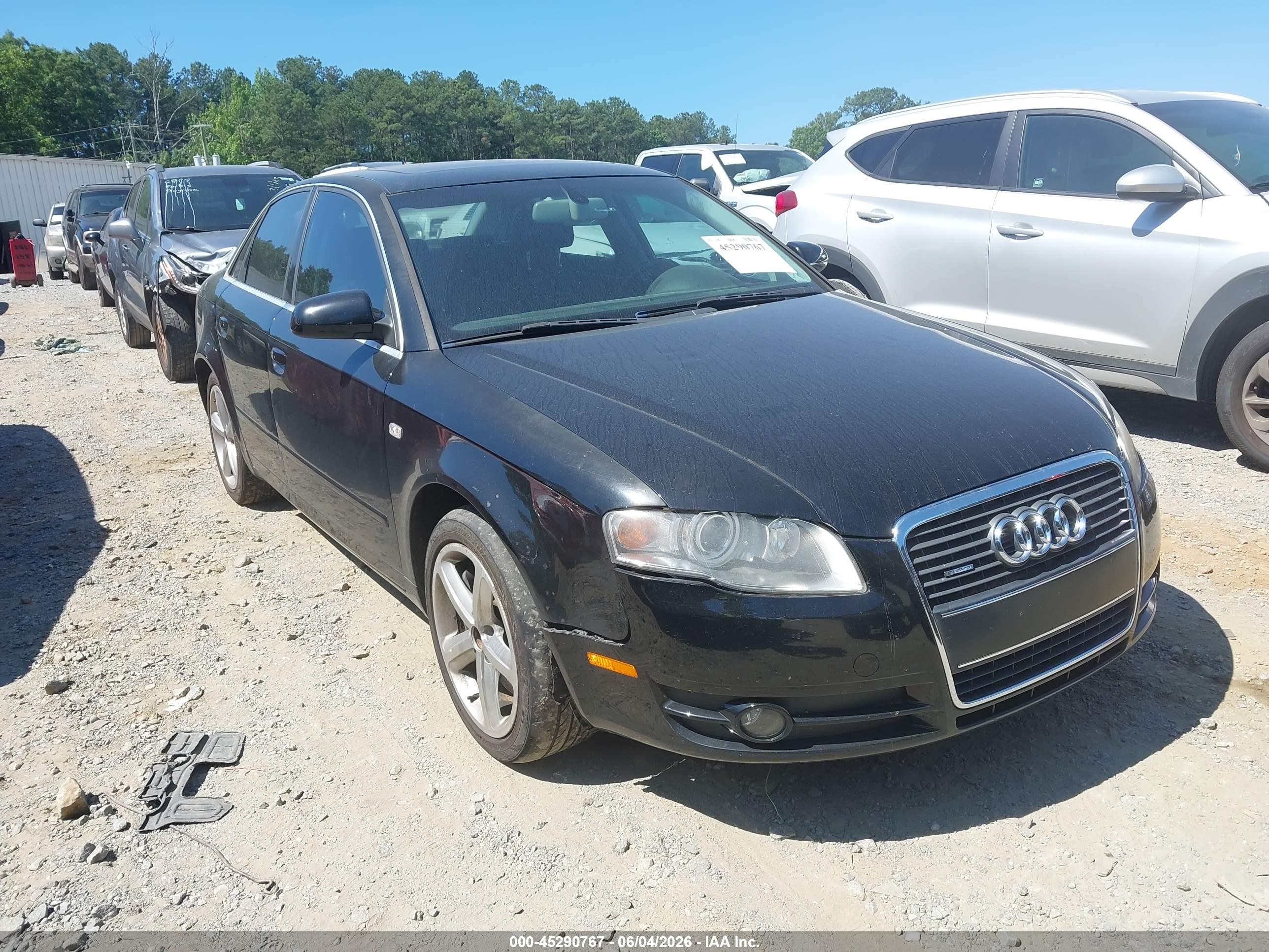 2007 Audi A4 3.2 Black vin: WAUDH78EX7A251371