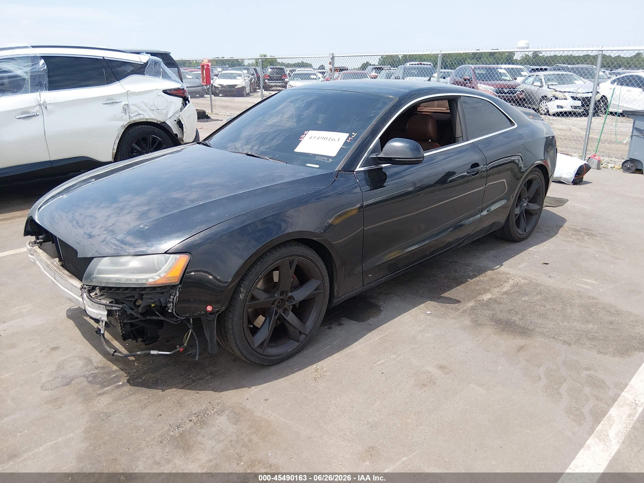 2008 Audi A5 3.2l Black vin: WAUDK78T28A020353