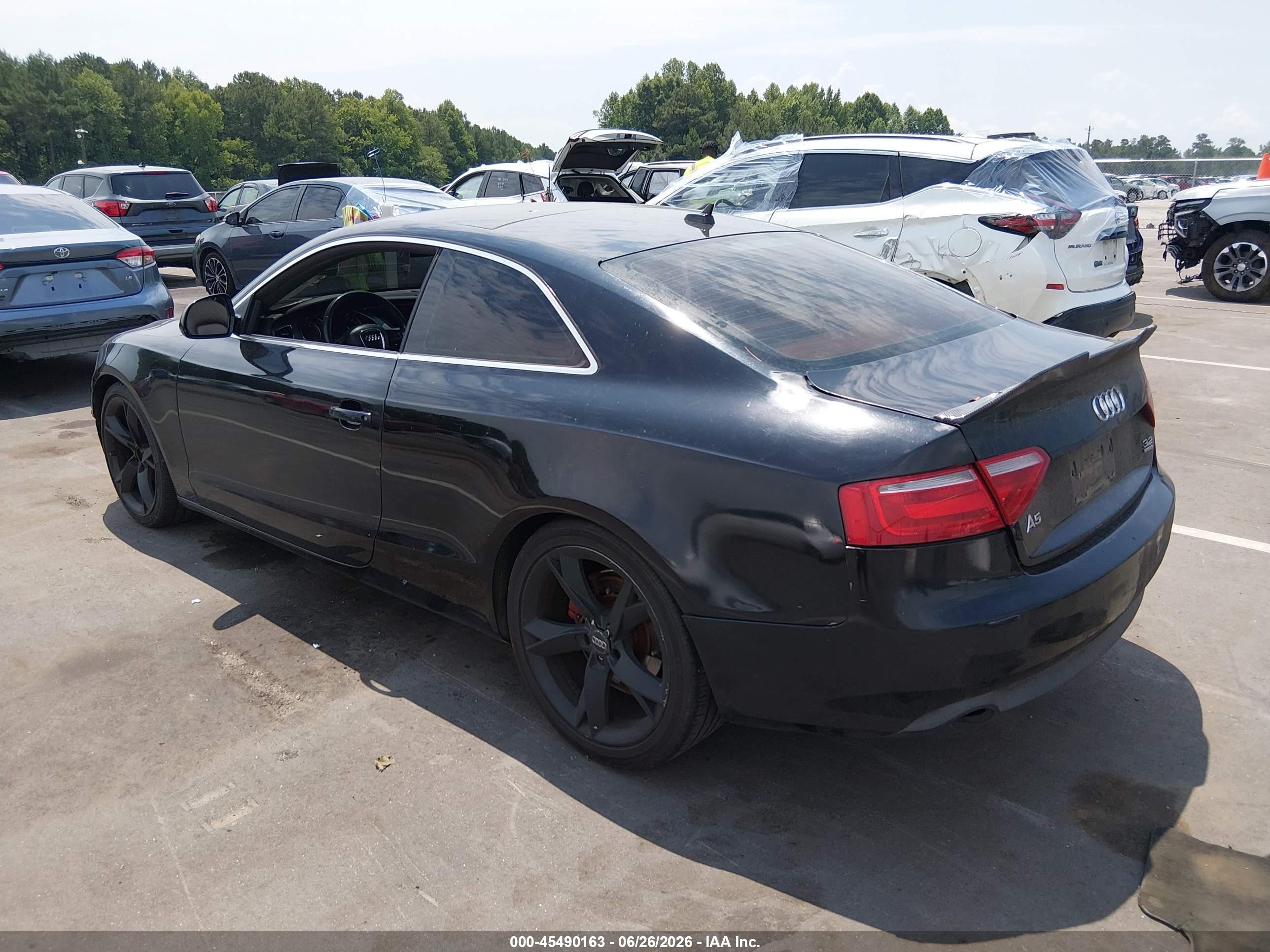 2008 Audi A5 3.2l Black vin: WAUDK78T28A020353
