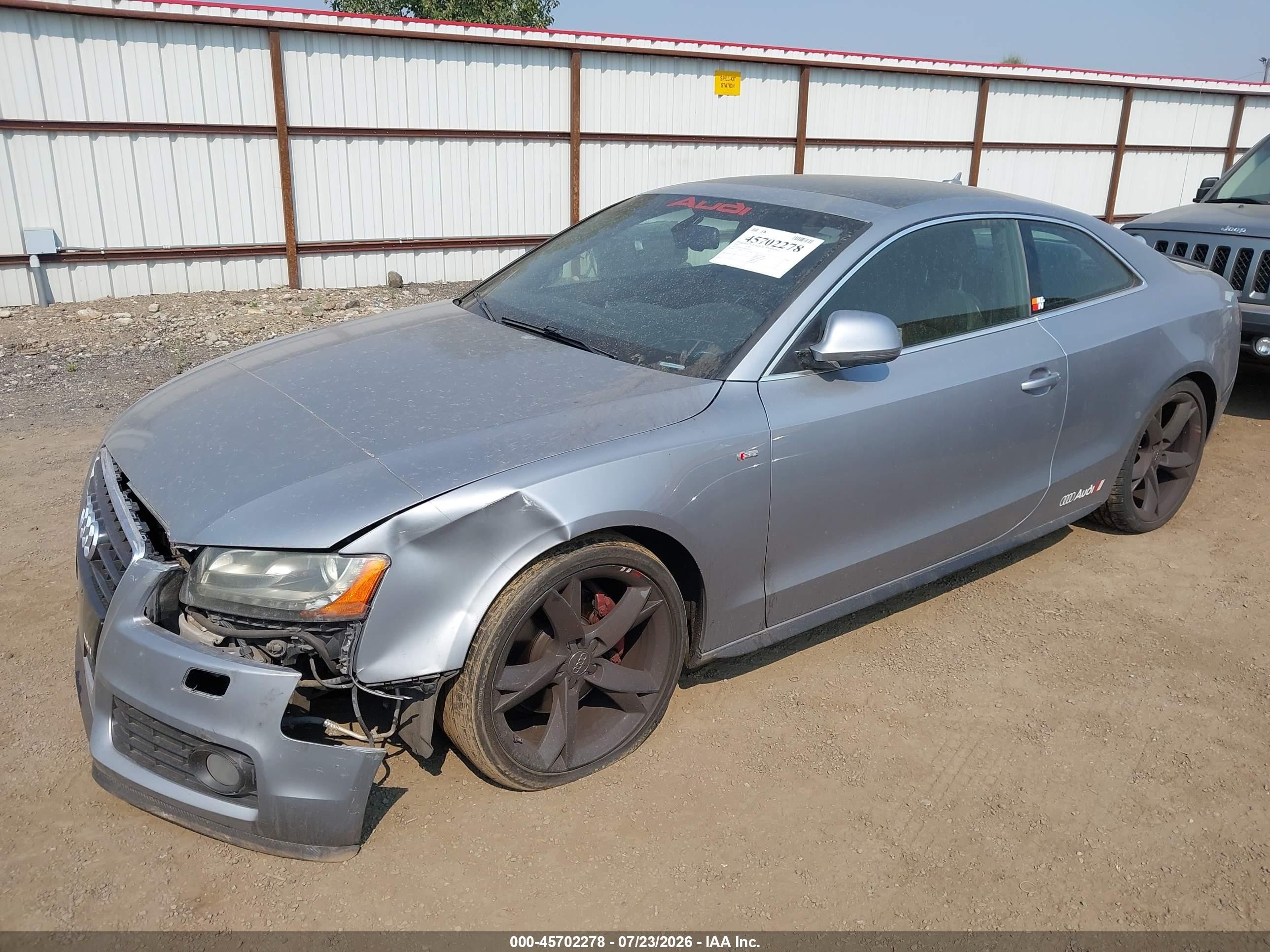 2008 Audi A5 3.2l Gray vin: WAUDK78T48A024033