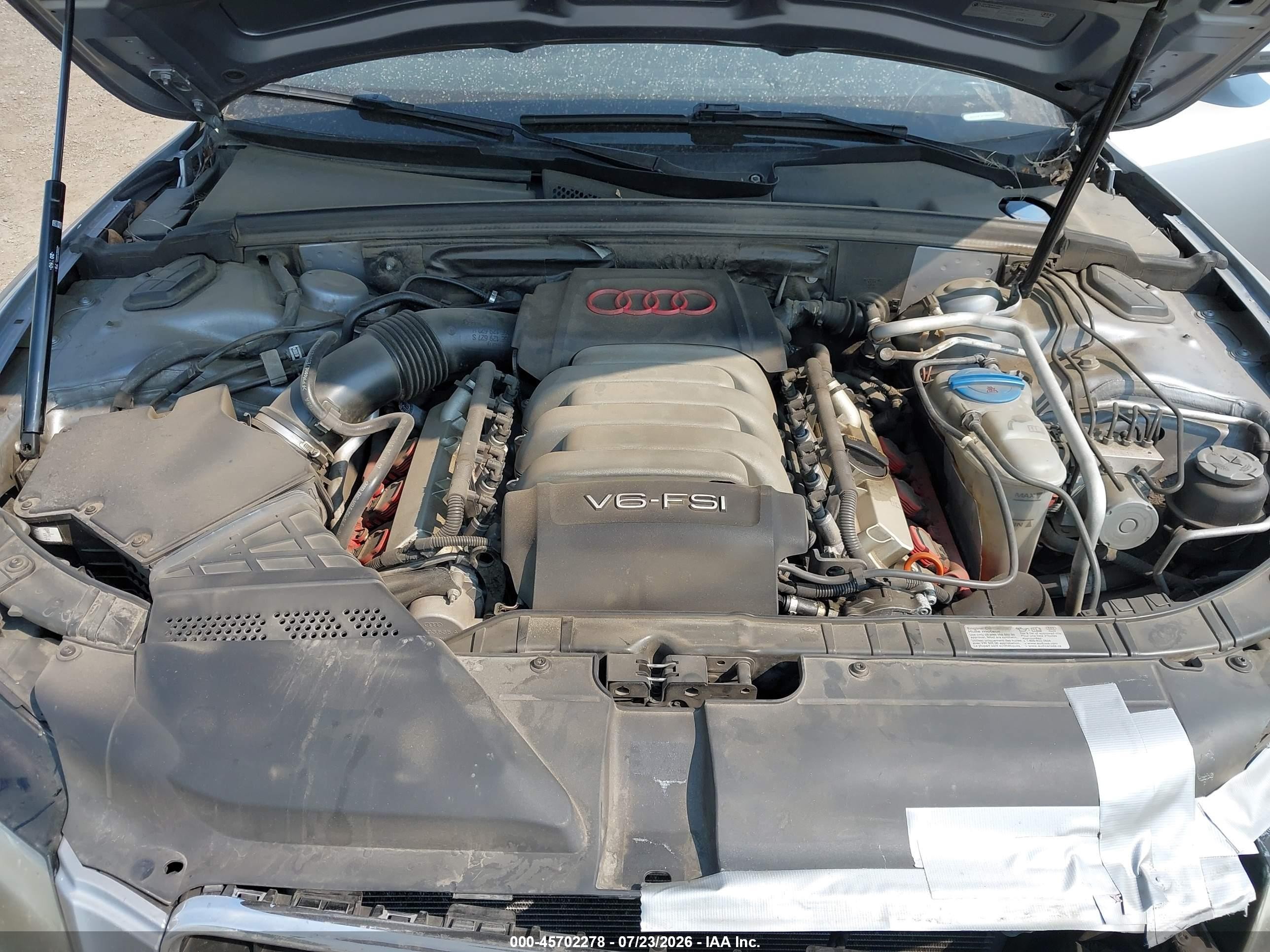 2008 Audi A5 3.2l Gray vin: WAUDK78T48A024033