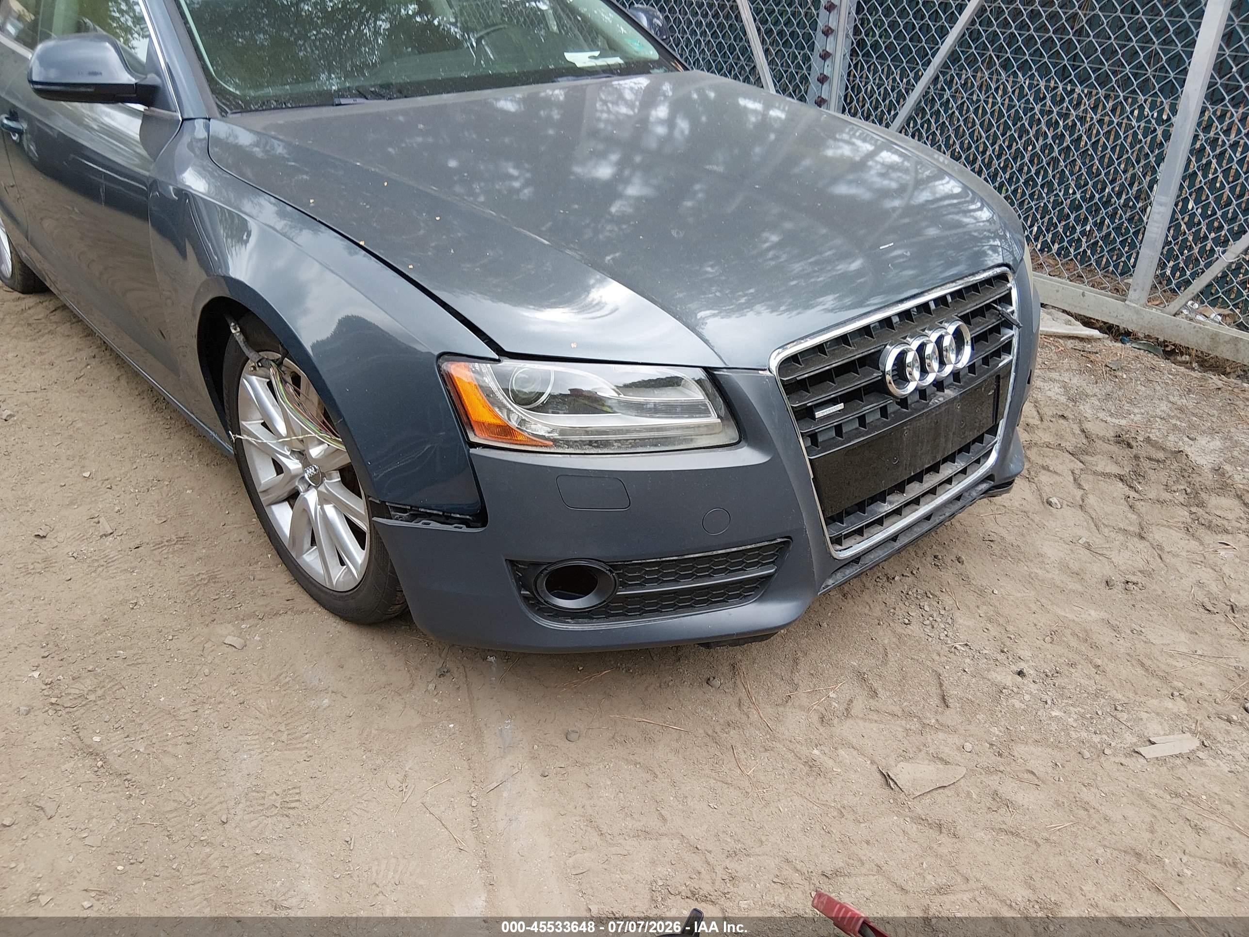 2009 Audi A5 3.2l Gray vin: WAUDK78T49A013857