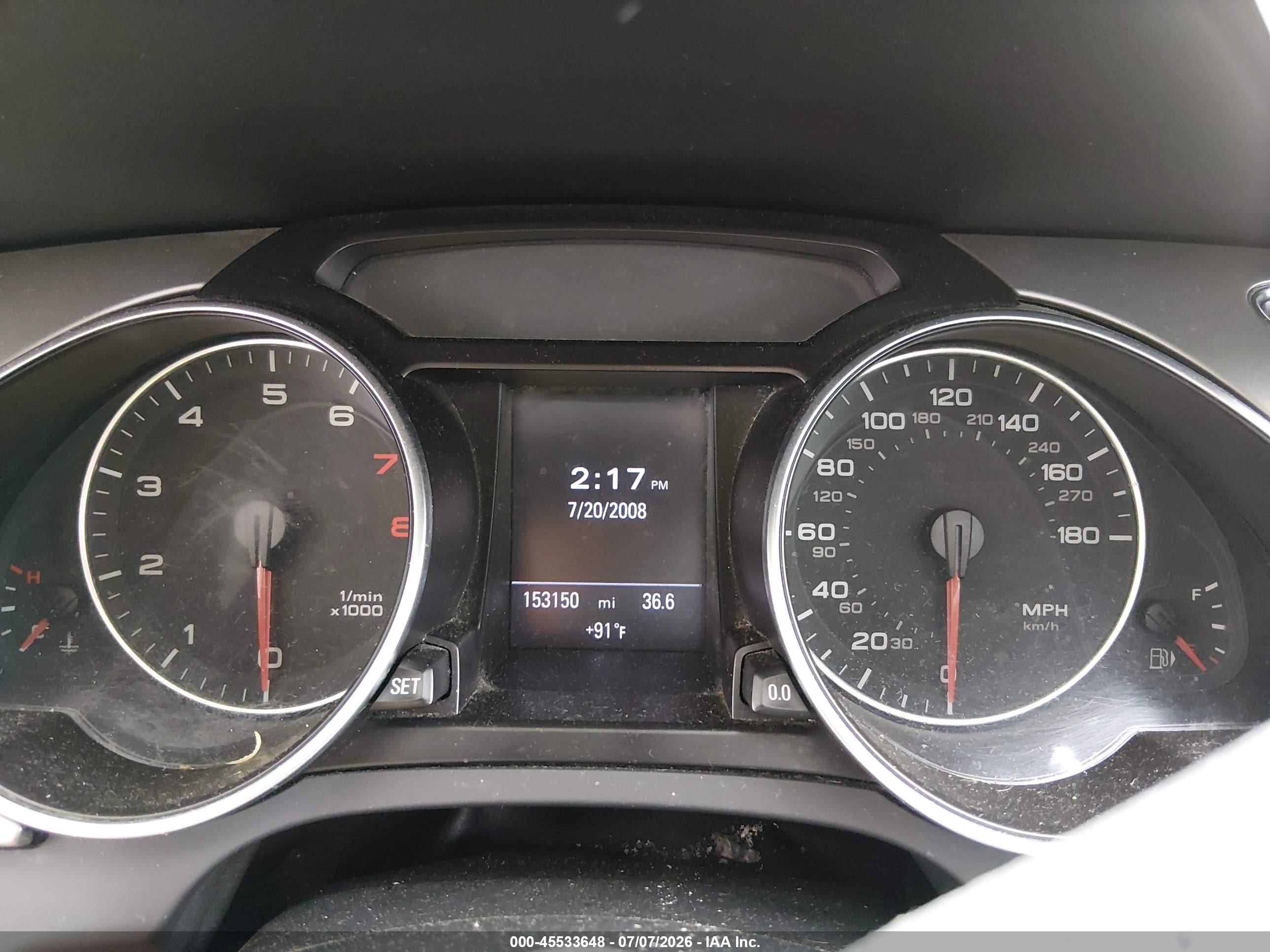 2009 Audi A5 3.2l Gray vin: WAUDK78T49A013857