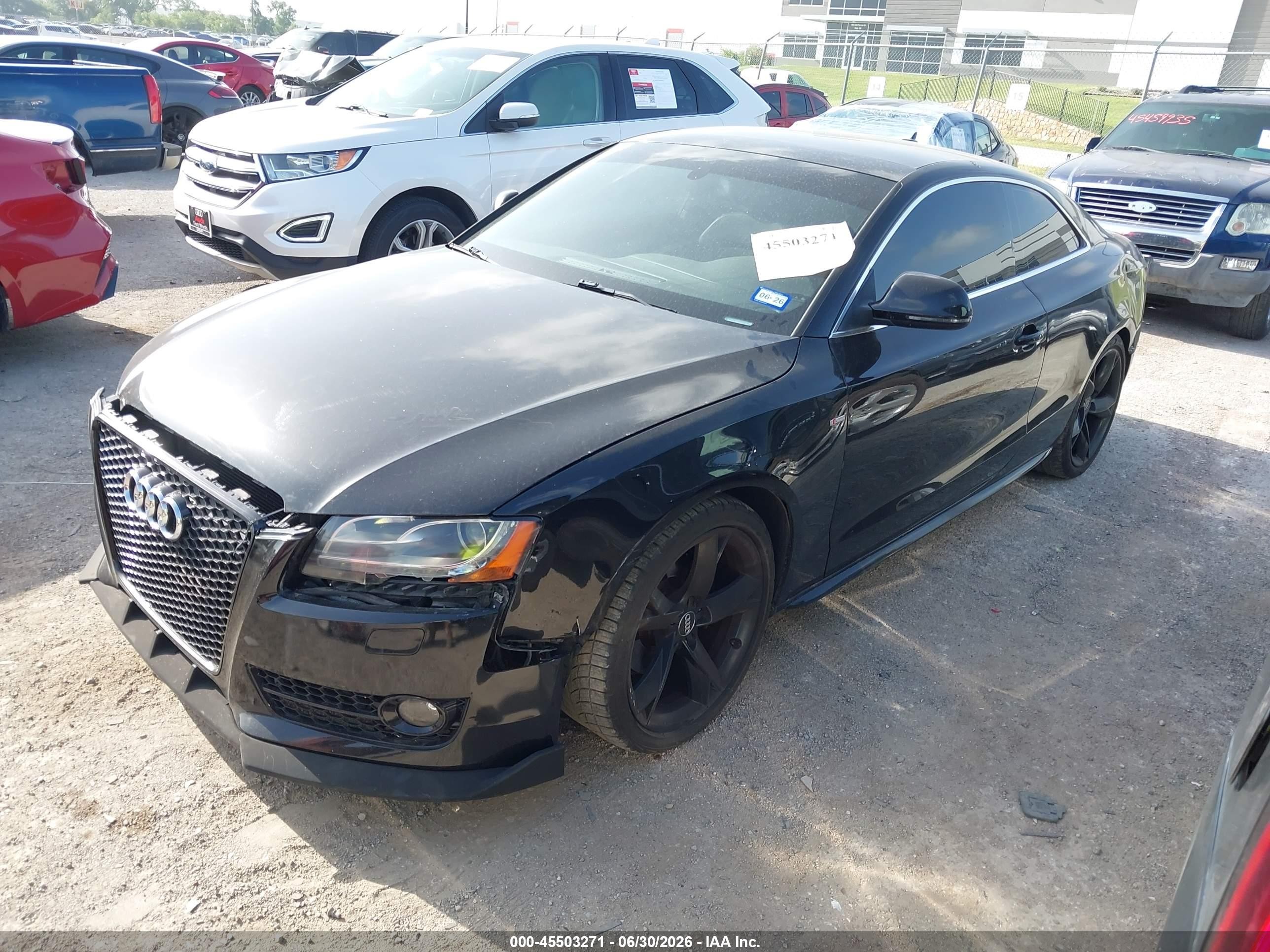 2009 Audi A5 3.2l Black vin: WAUDK78T59A029713