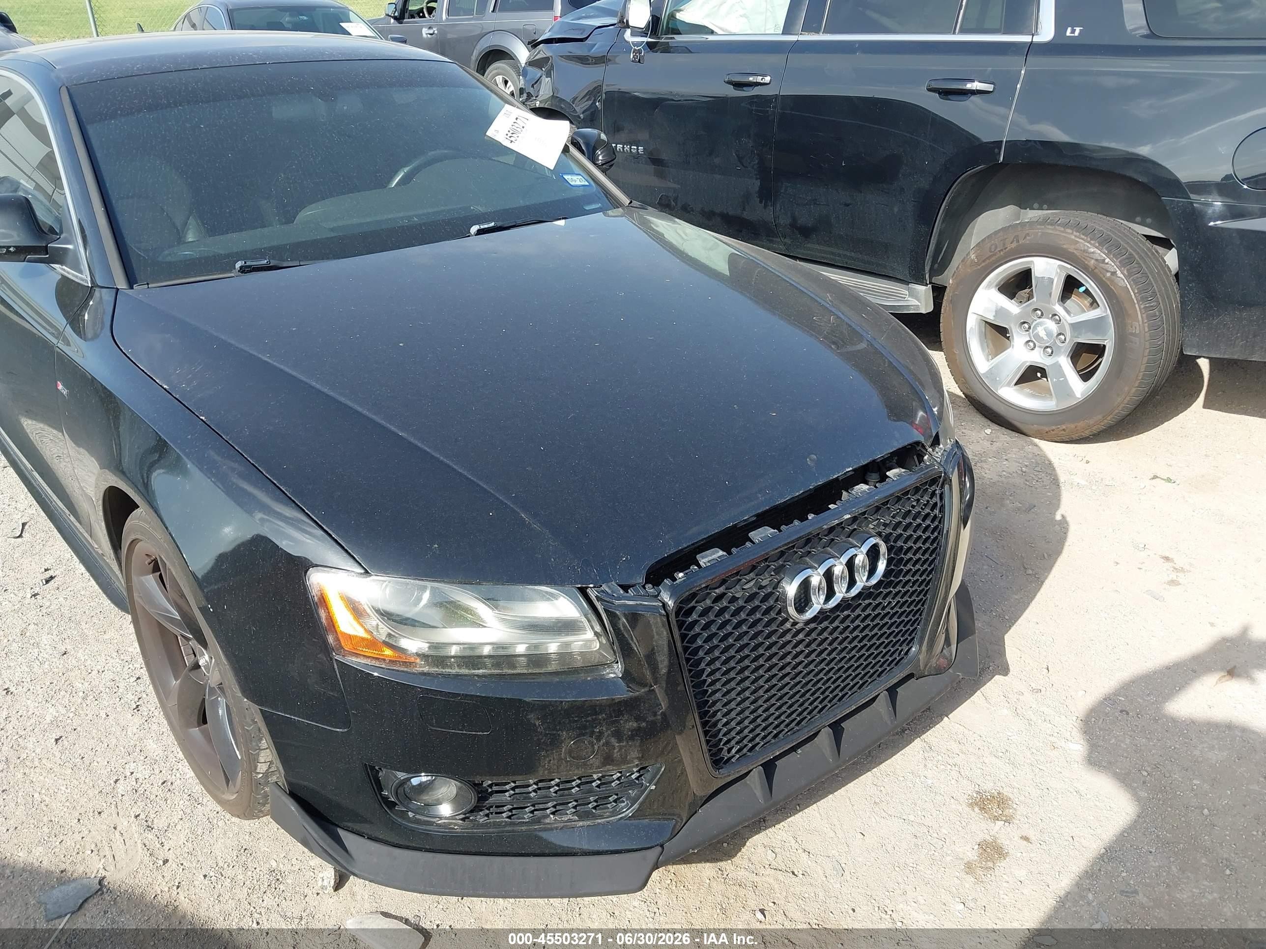 2009 Audi A5 3.2l Black vin: WAUDK78T59A029713