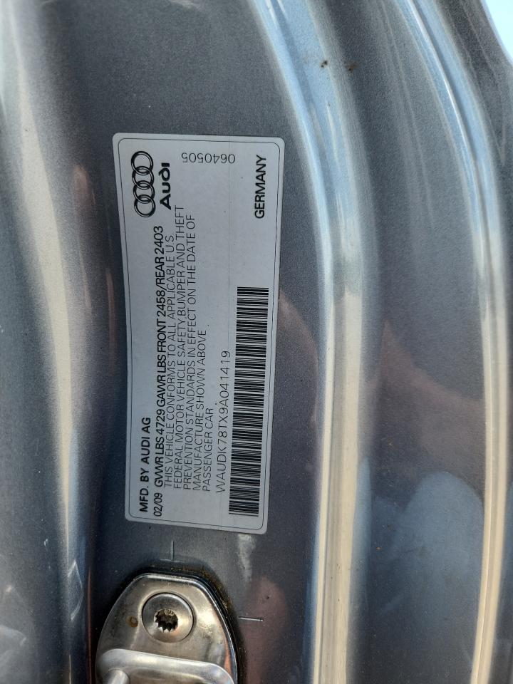 2009 Audi A5 Quattro Silver vin: WAUDK78TX9A041419