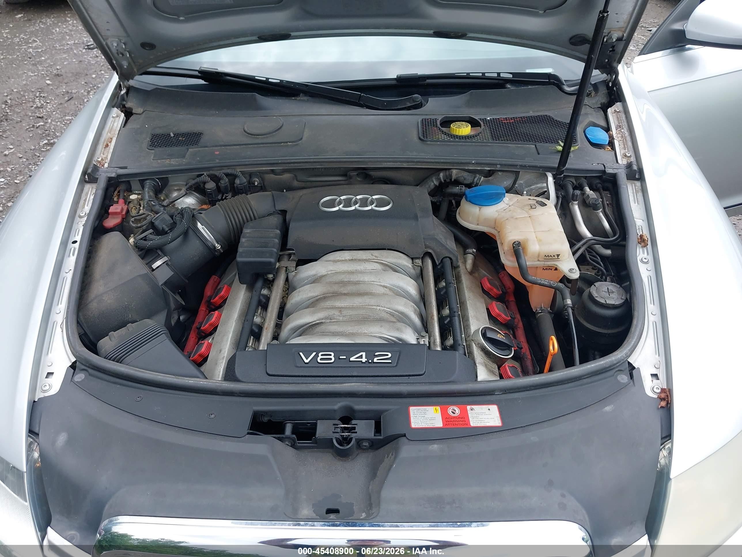 2005 Audi A6 4.2 Silver vin: WAUDL74F95N122721