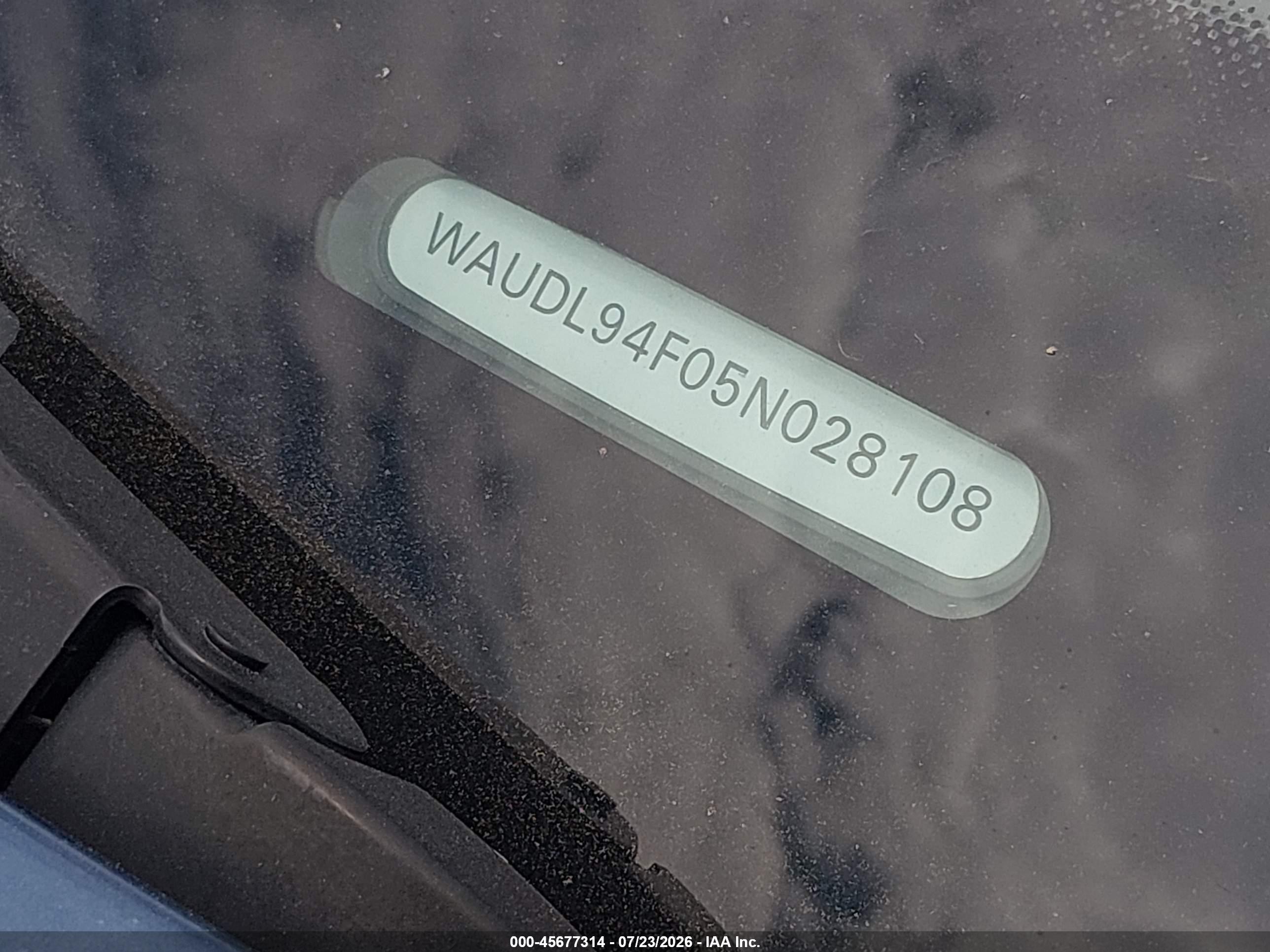 2005 Audi A6 4.2 Blue vin: WAUDL94F05N028108
