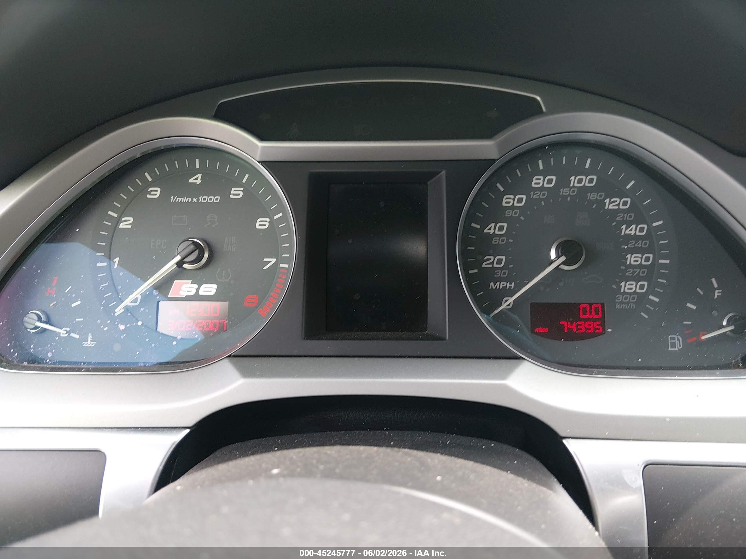 2008 Audi S6 5.2 Black vin: WAUDN74F68N019884