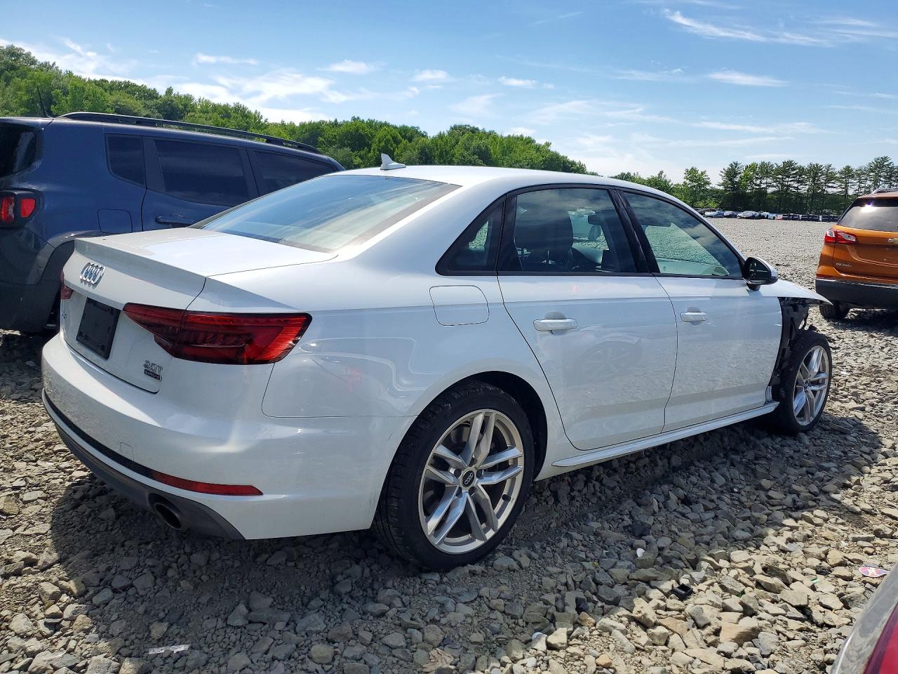 2017 Audi A4 Premium White vin: WAUDNAF47HN049940