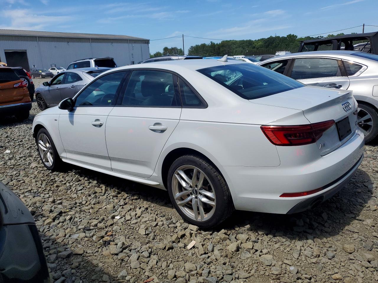2017 Audi A4 Premium White vin: WAUDNAF47HN049940