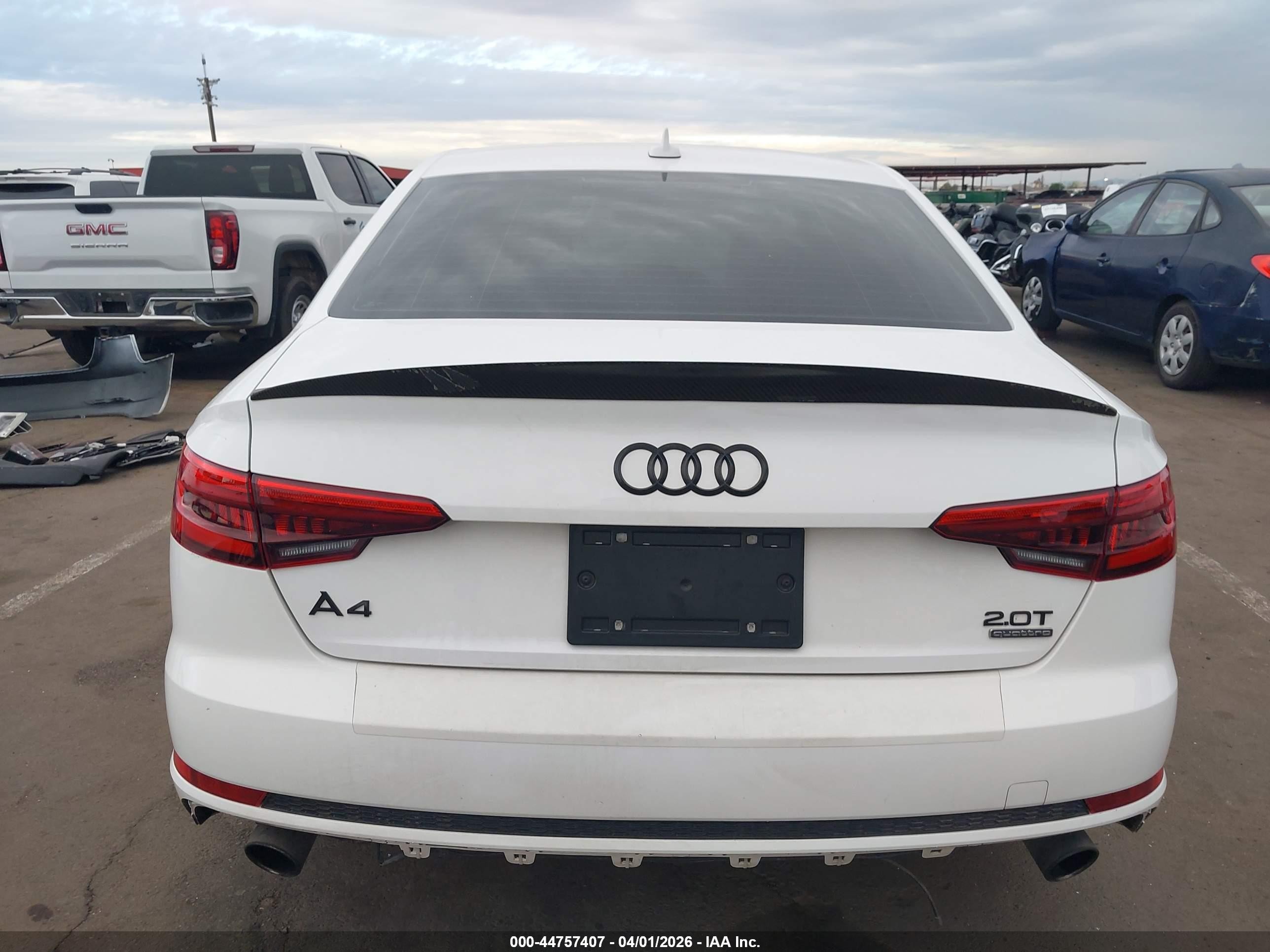2017 Audi A4 2.0t Season Of Audi Premium White vin: WAUDNAF49HN054718
