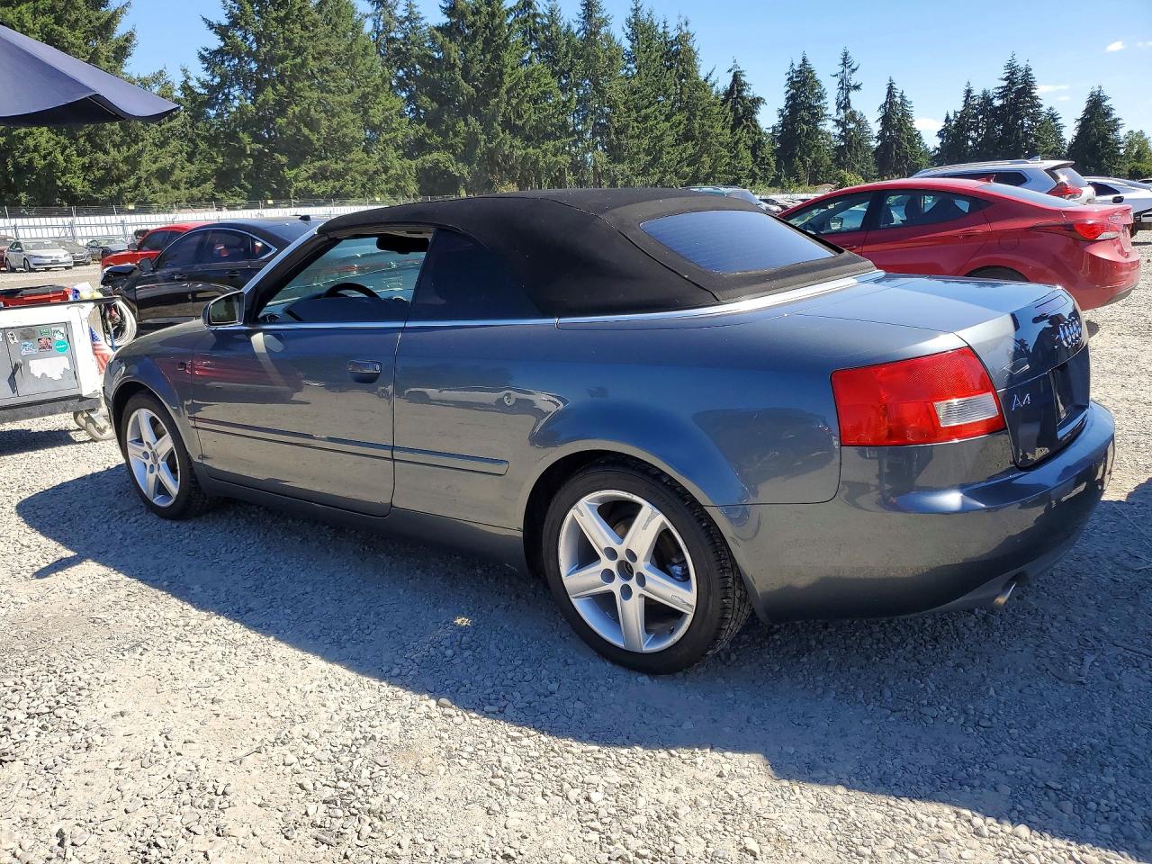 2004 Audi A4 Quattro Gray vin: WAUDT48H04K016684