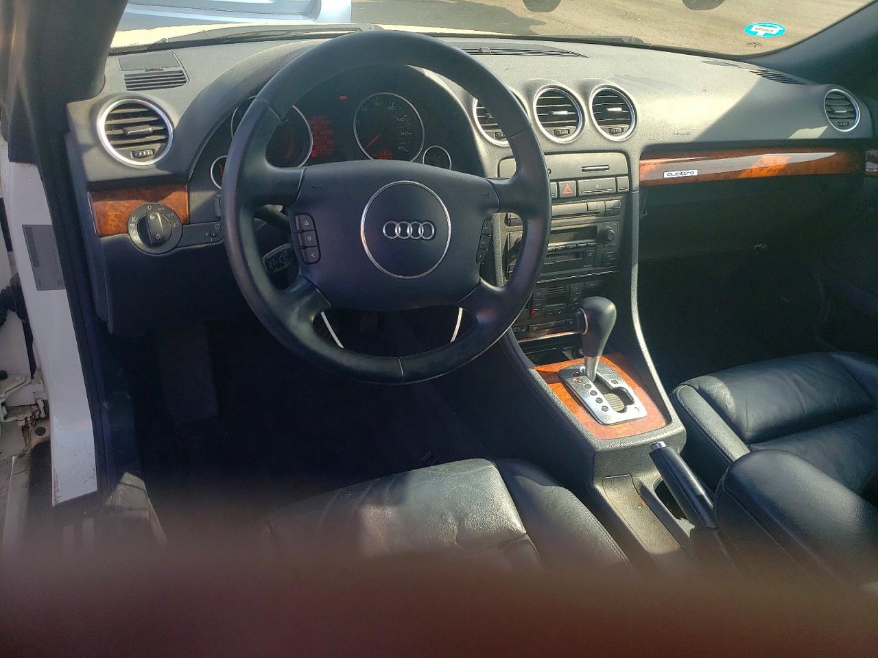 2005 Audi A4 Quattro Cabriolet White vin: WAUDT48H05K016668