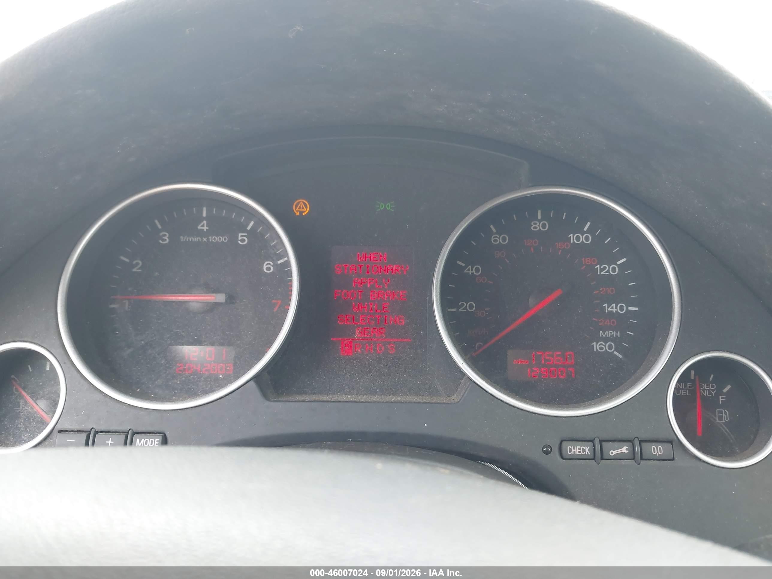 2004 Audi A4 3.0 Серебряный vin: WAUDT48H14K009355