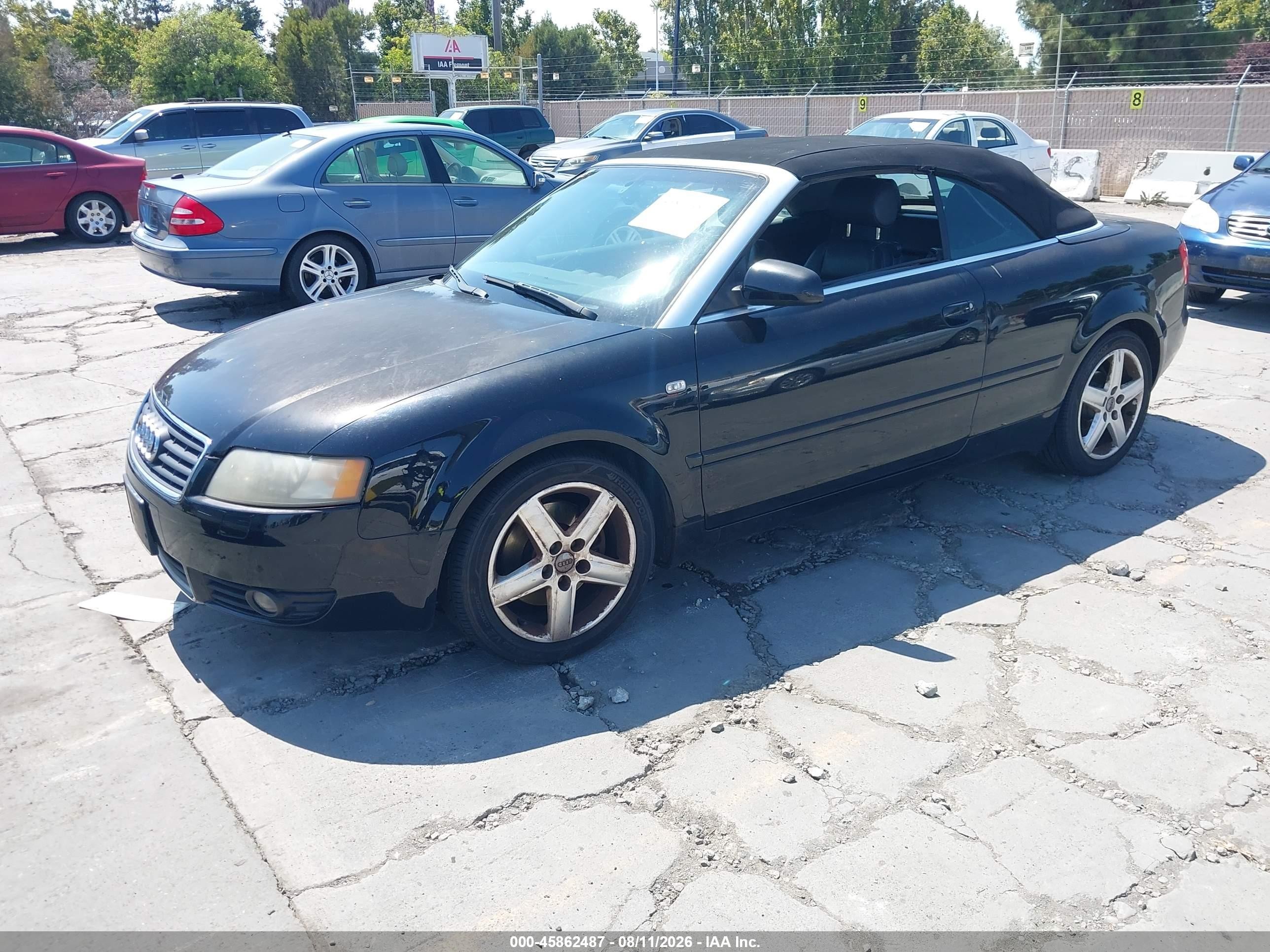 2005 Audi A4 3.0 Black vin: WAUDT48H25K008524