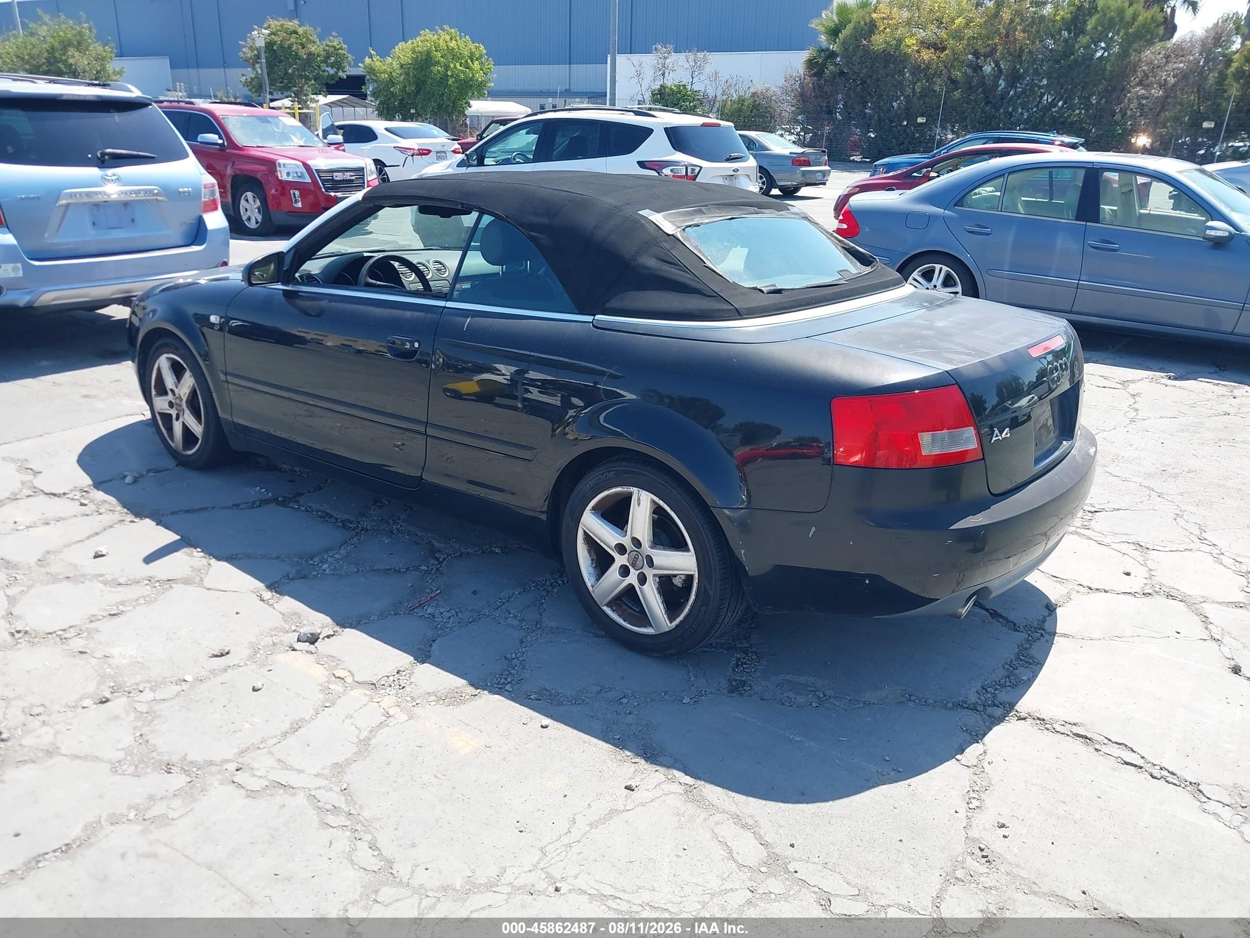 2005 Audi A4 3.0 Black vin: WAUDT48H25K008524