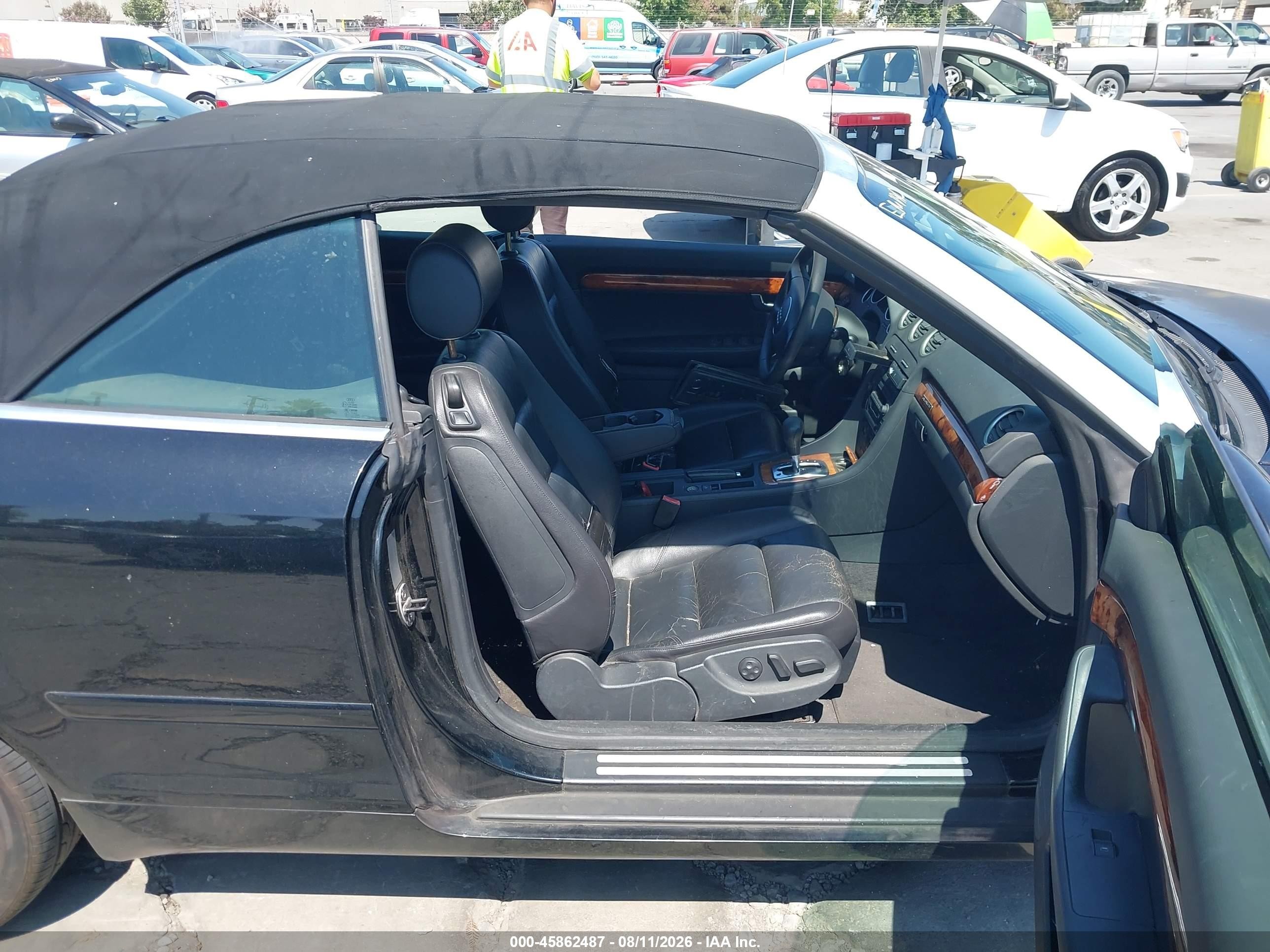 2005 Audi A4 3.0 Black vin: WAUDT48H25K008524