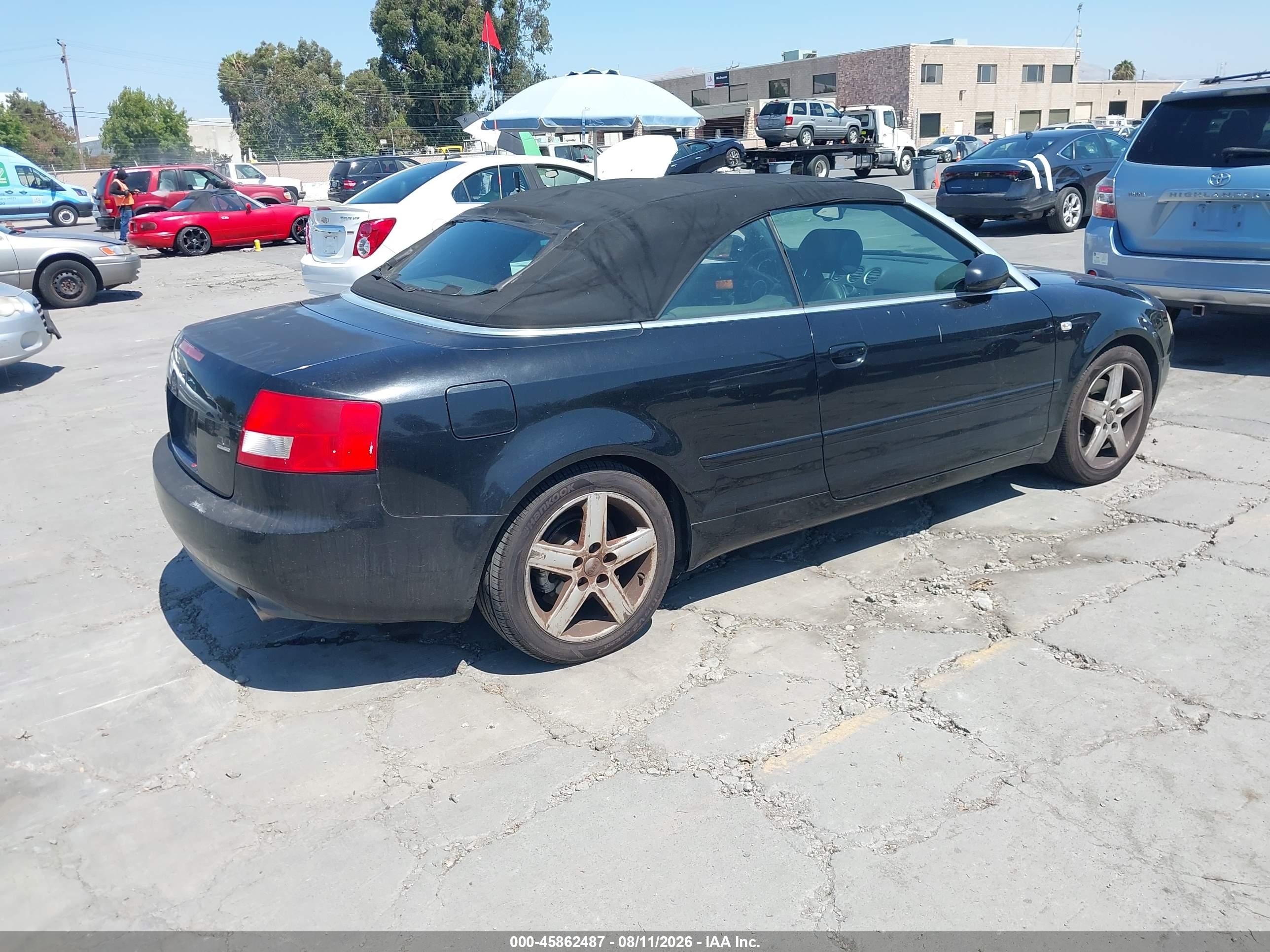 2005 Audi A4 3.0 Black vin: WAUDT48H25K008524