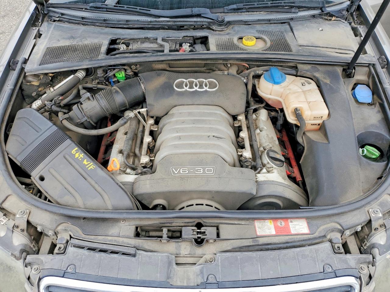 2004 Audi A4 Quattro Gray vin: WAUDT48H34K007610