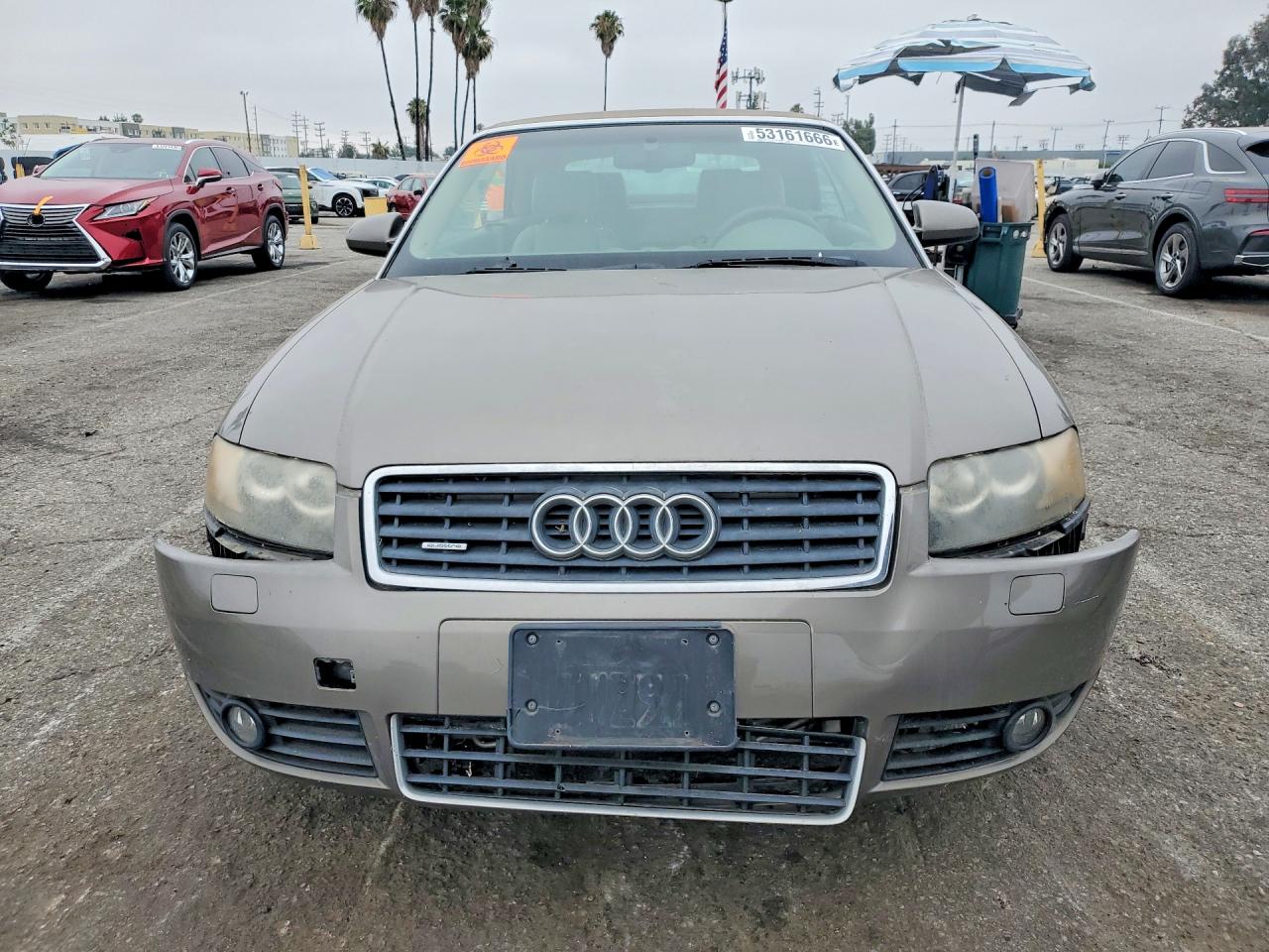 2004 Audi A4 Quattro Gray vin: WAUDT48H34K007610