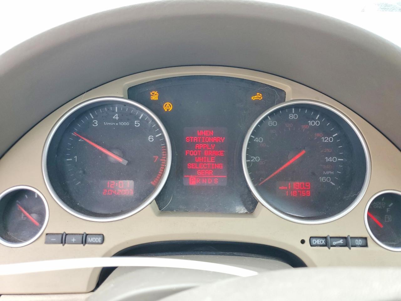 2004 Audi A4 Quattro Gray vin: WAUDT48H34K007610