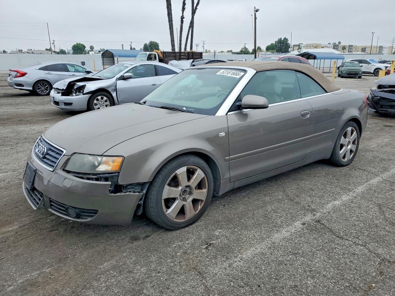 2004 Audi A4 Quattro Gray vin: WAUDT48H34K007610