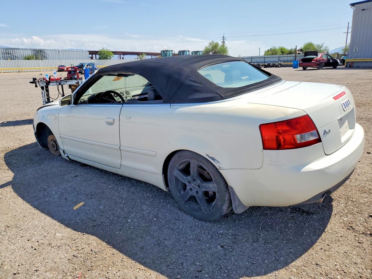 2005 Audi A4 Quattro Cabriolet White vin: WAUDT48H45K009254