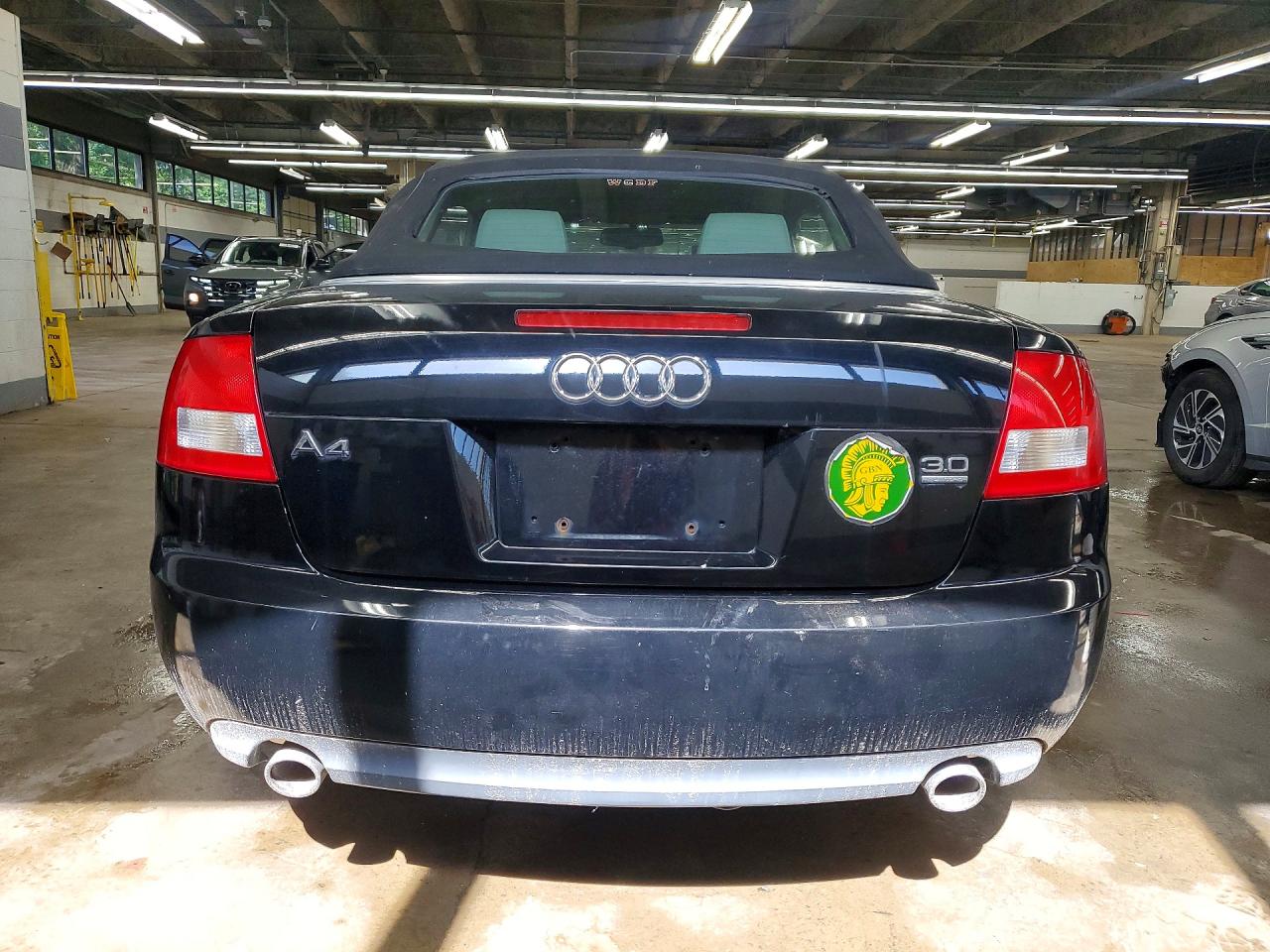 2005 Audi A4 Quattro Cabriolet Black vin: WAUDT48H45K012557