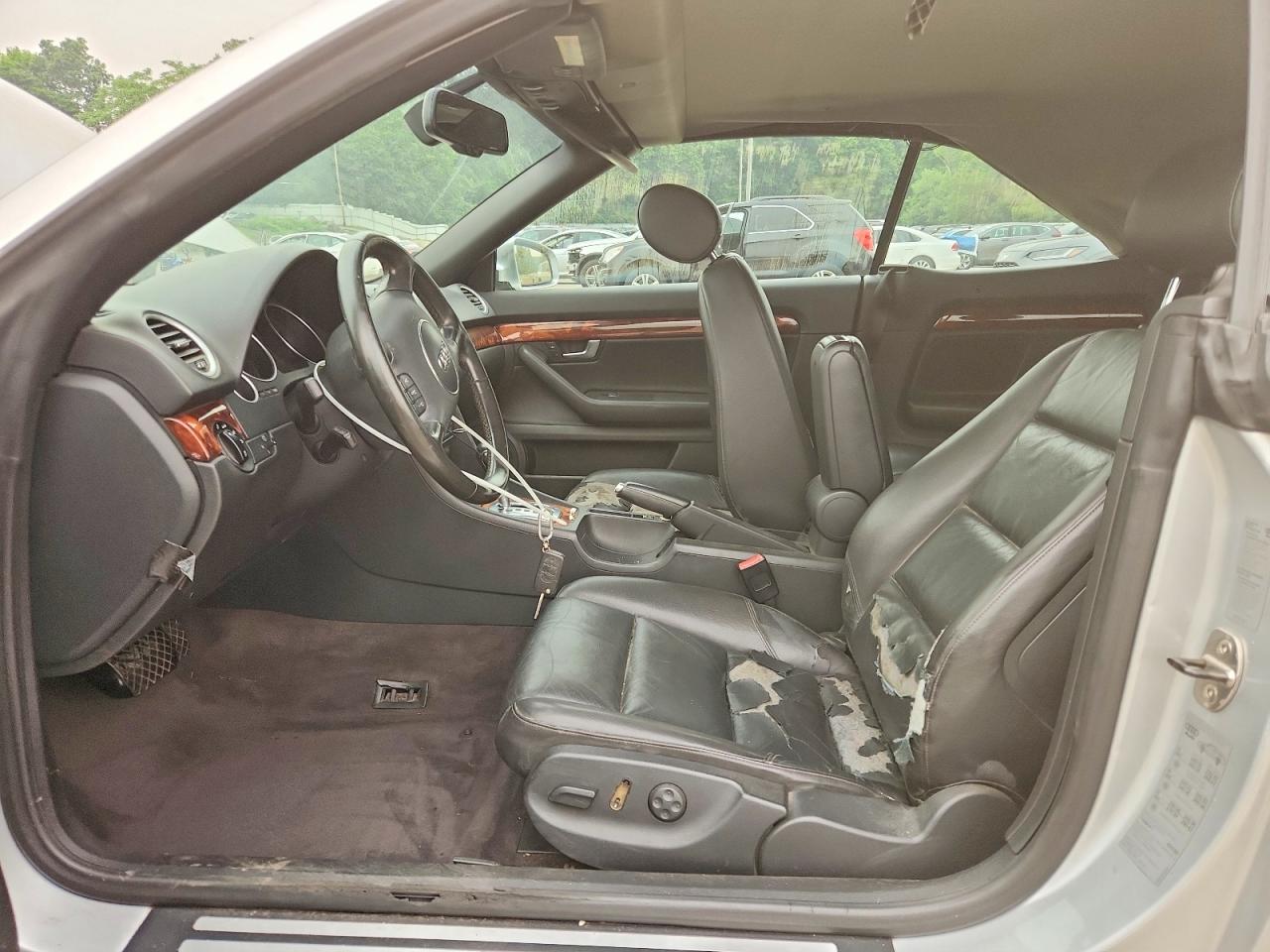 2005 Audi A4 Quattro Cabriolet Silver vin: WAUDT48H45K012767
