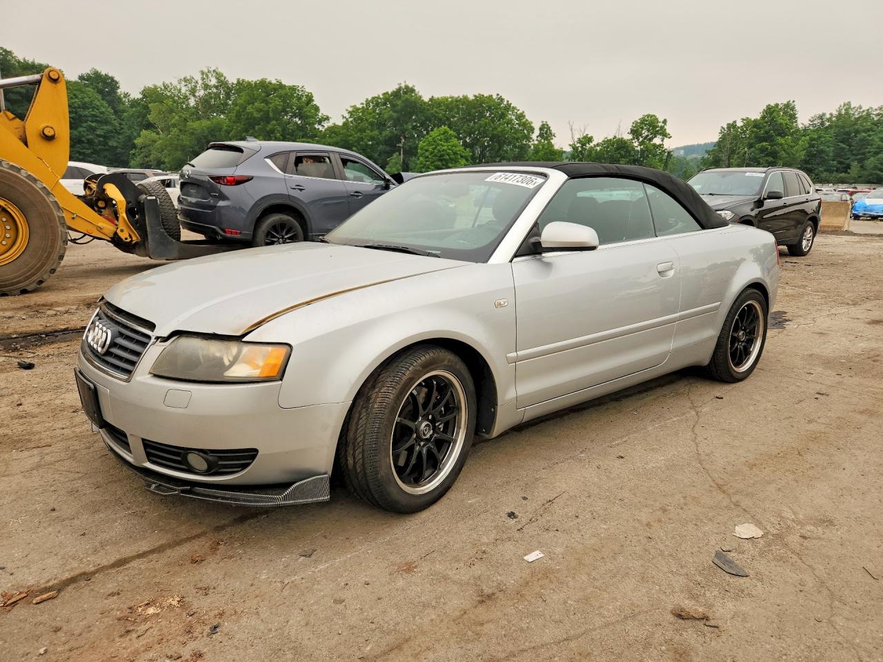 2005 Audi A4 Quattro Cabriolet Silver vin: WAUDT48H45K012767
