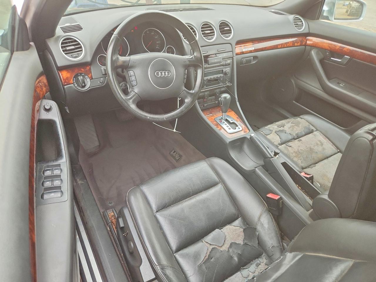 2005 Audi A4 Quattro Cabriolet Silver vin: WAUDT48H45K012767