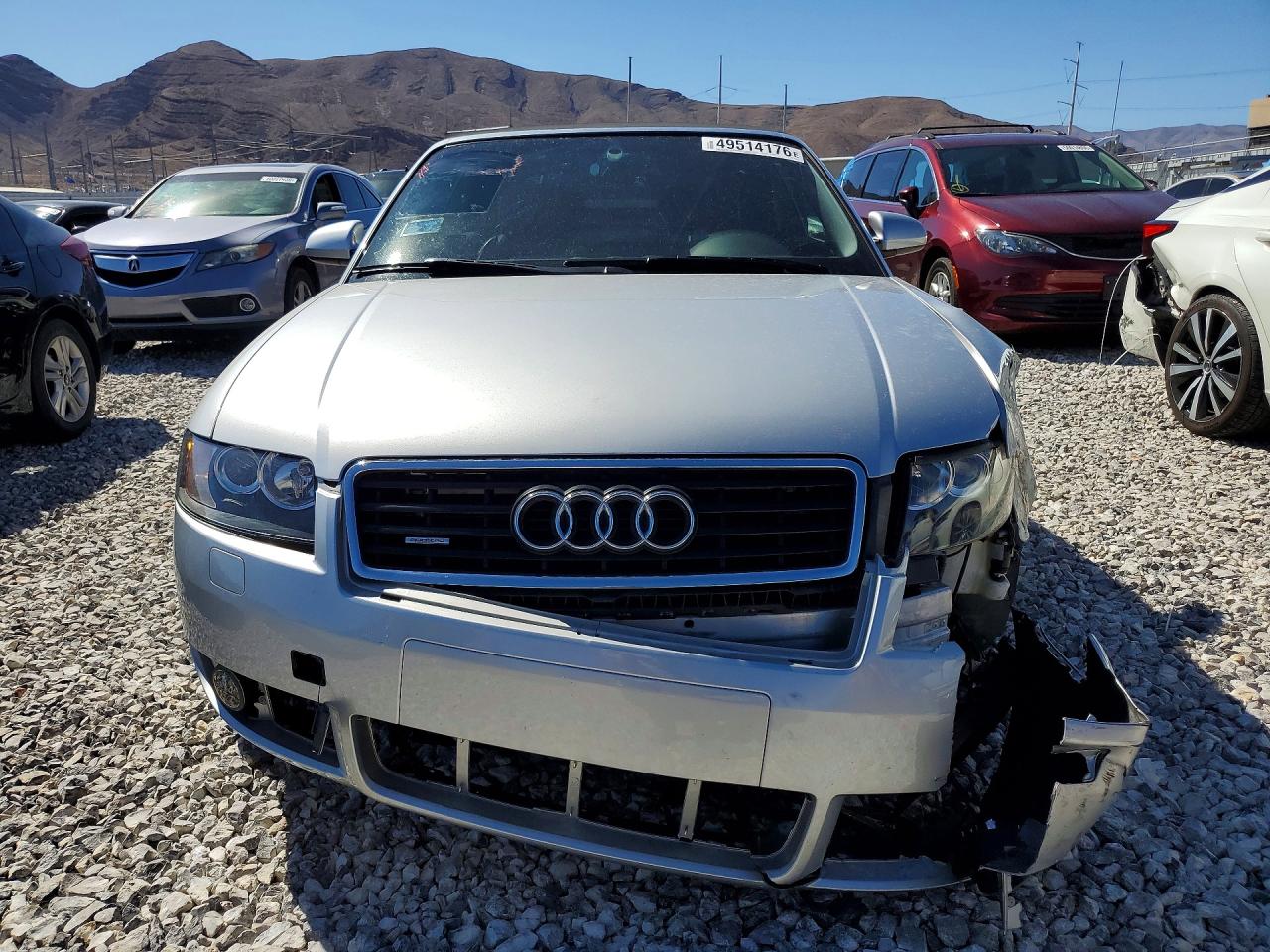 2004 Audi A4 Quattro Silver vin: WAUDT48H54K016423