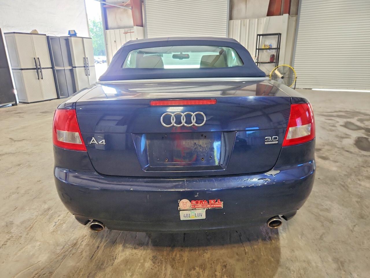 2004 Audi A4 Quattro Blue vin: WAUDT48H54K017295