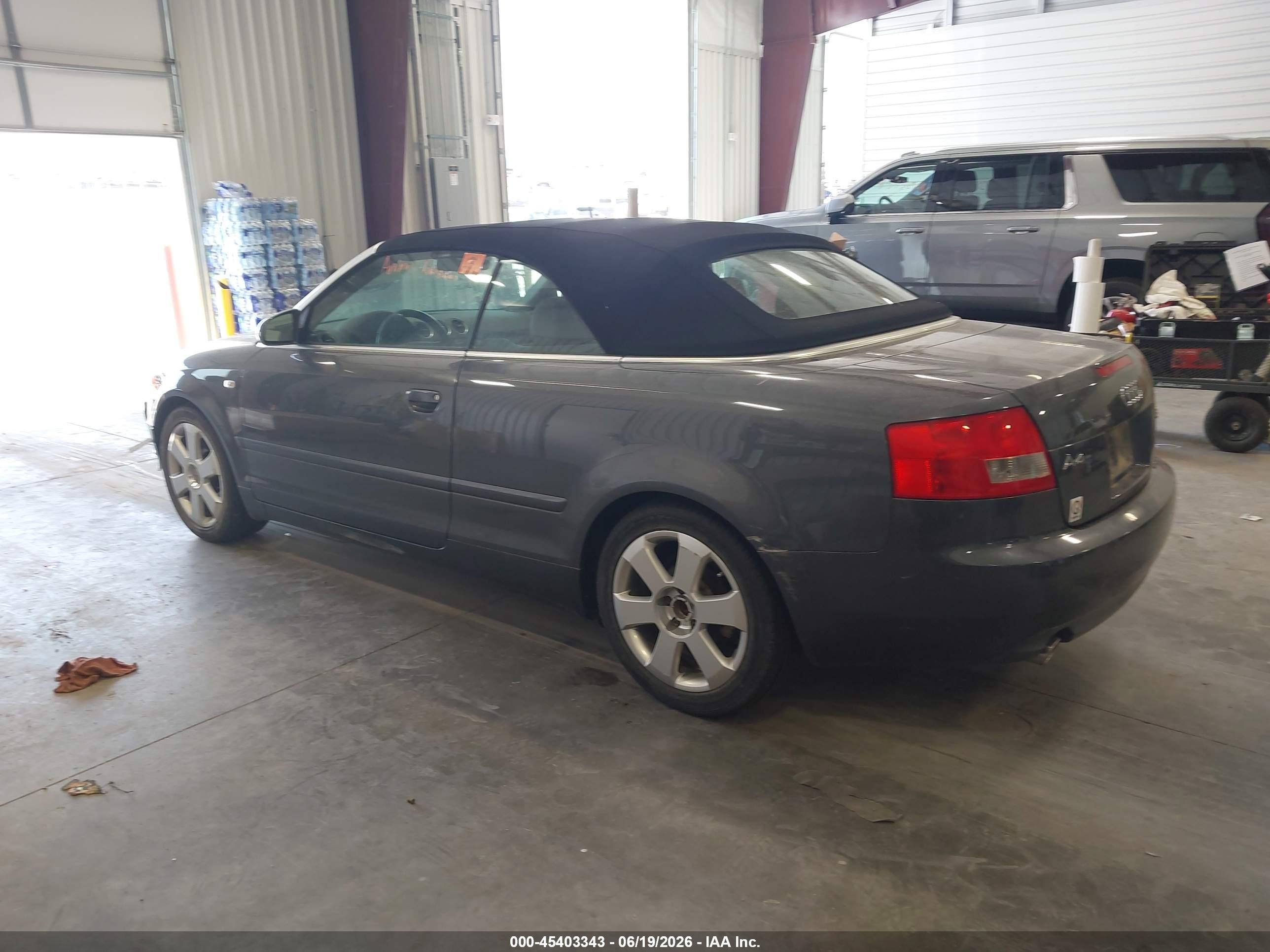2006 Audi A4 3.0 Gray vin: WAUDT48H86K010456