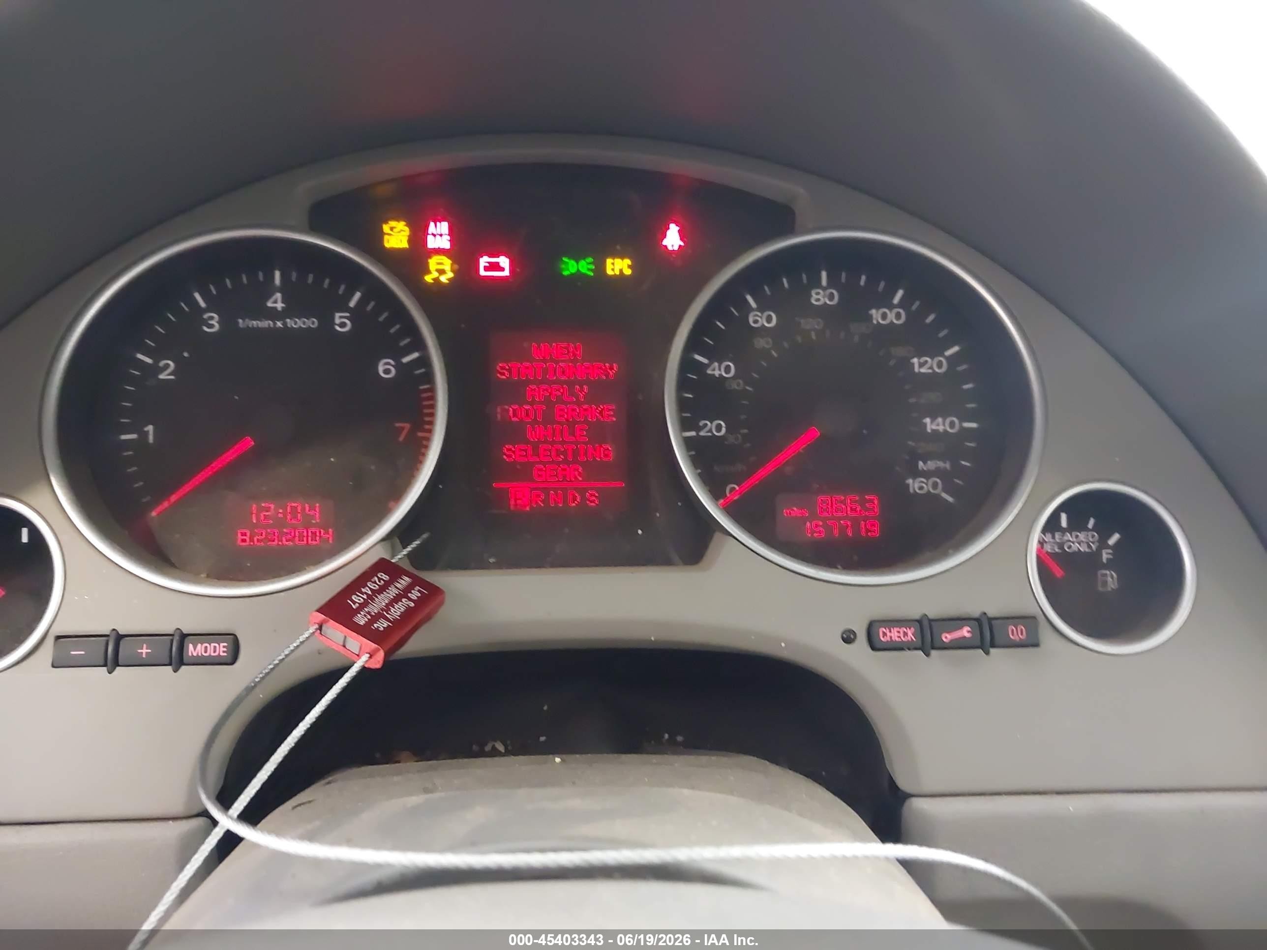 2006 Audi A4 3.0 Gray vin: WAUDT48H86K010456