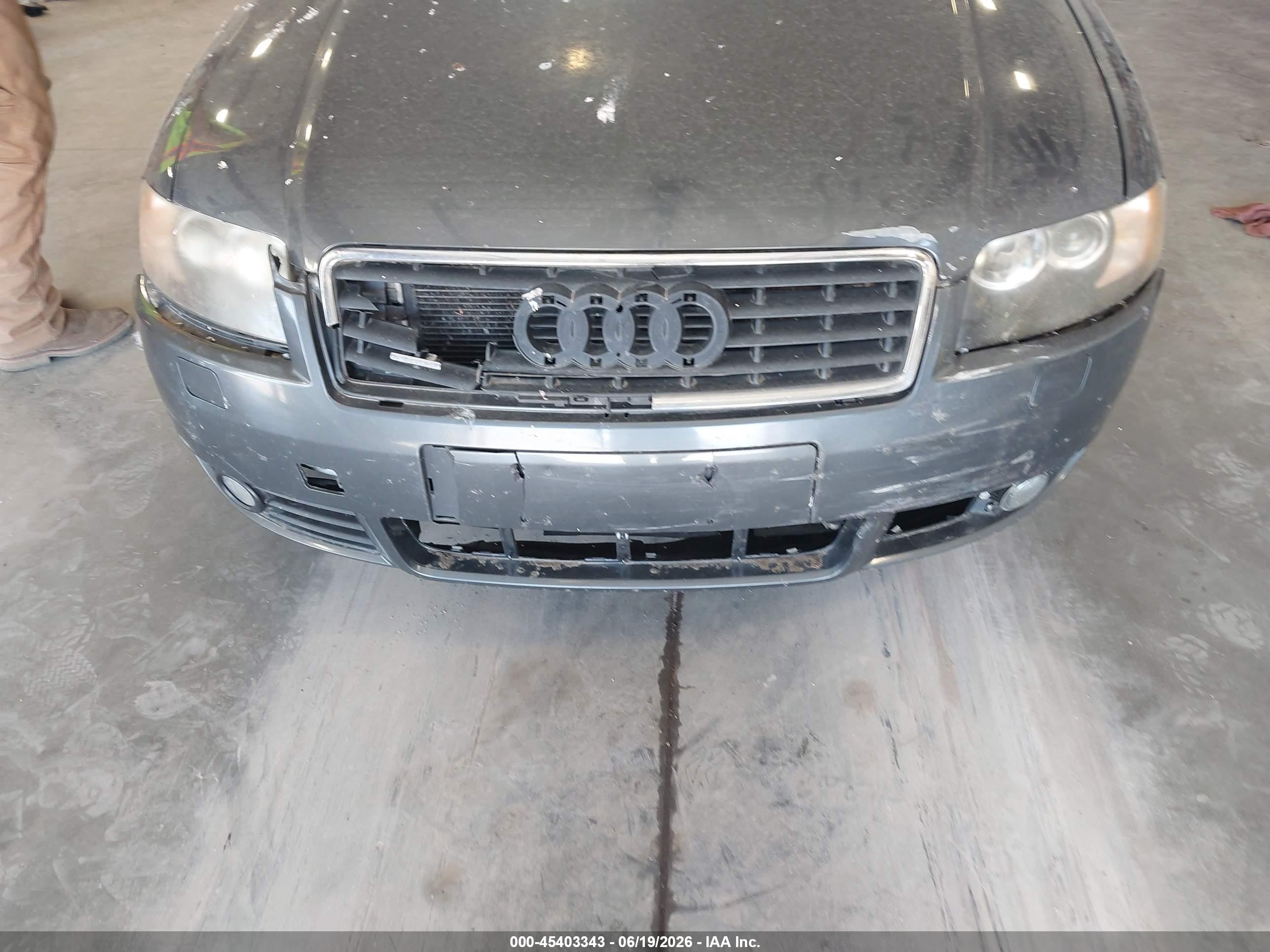 2006 Audi A4 3.0 Gray vin: WAUDT48H86K010456