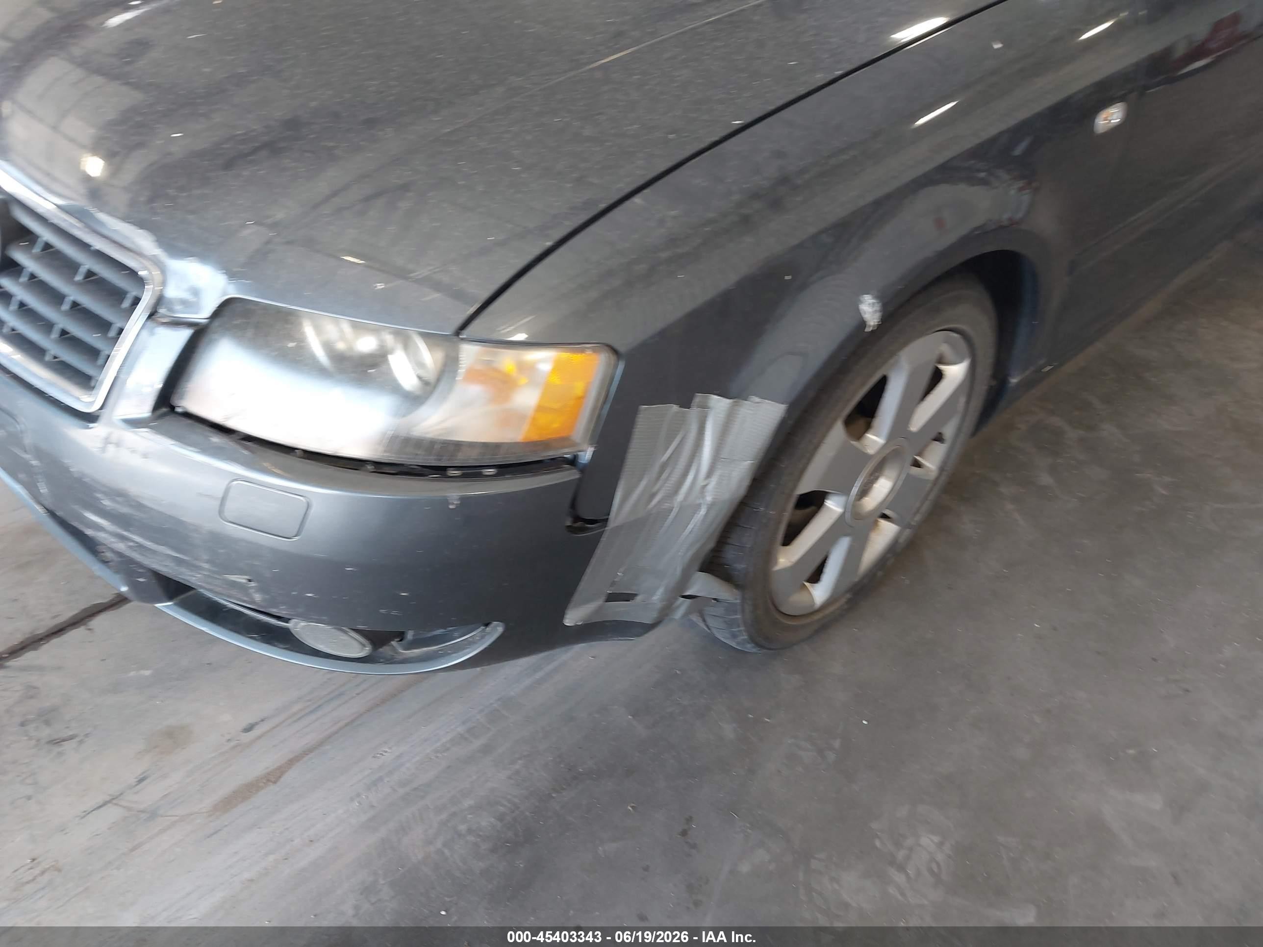 2006 Audi A4 3.0 Gray vin: WAUDT48H86K010456