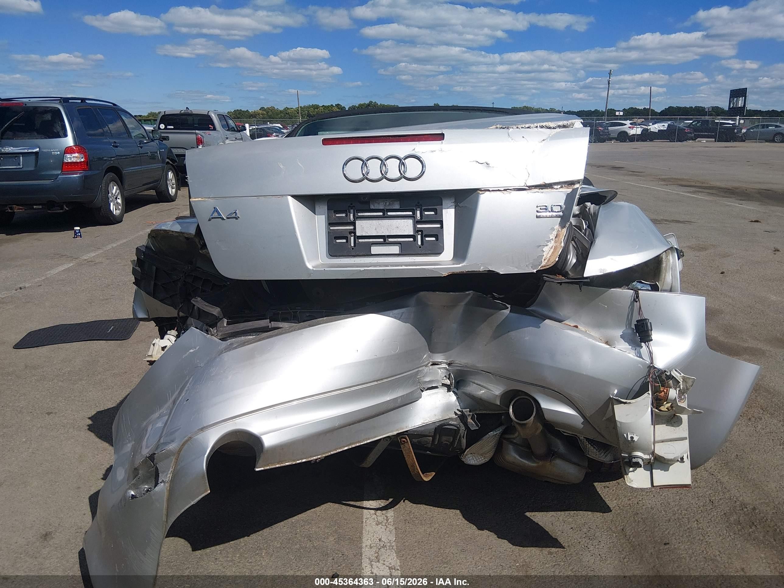 2005 Audi A4 3.0 Silver vin: WAUDT48HX5K005192