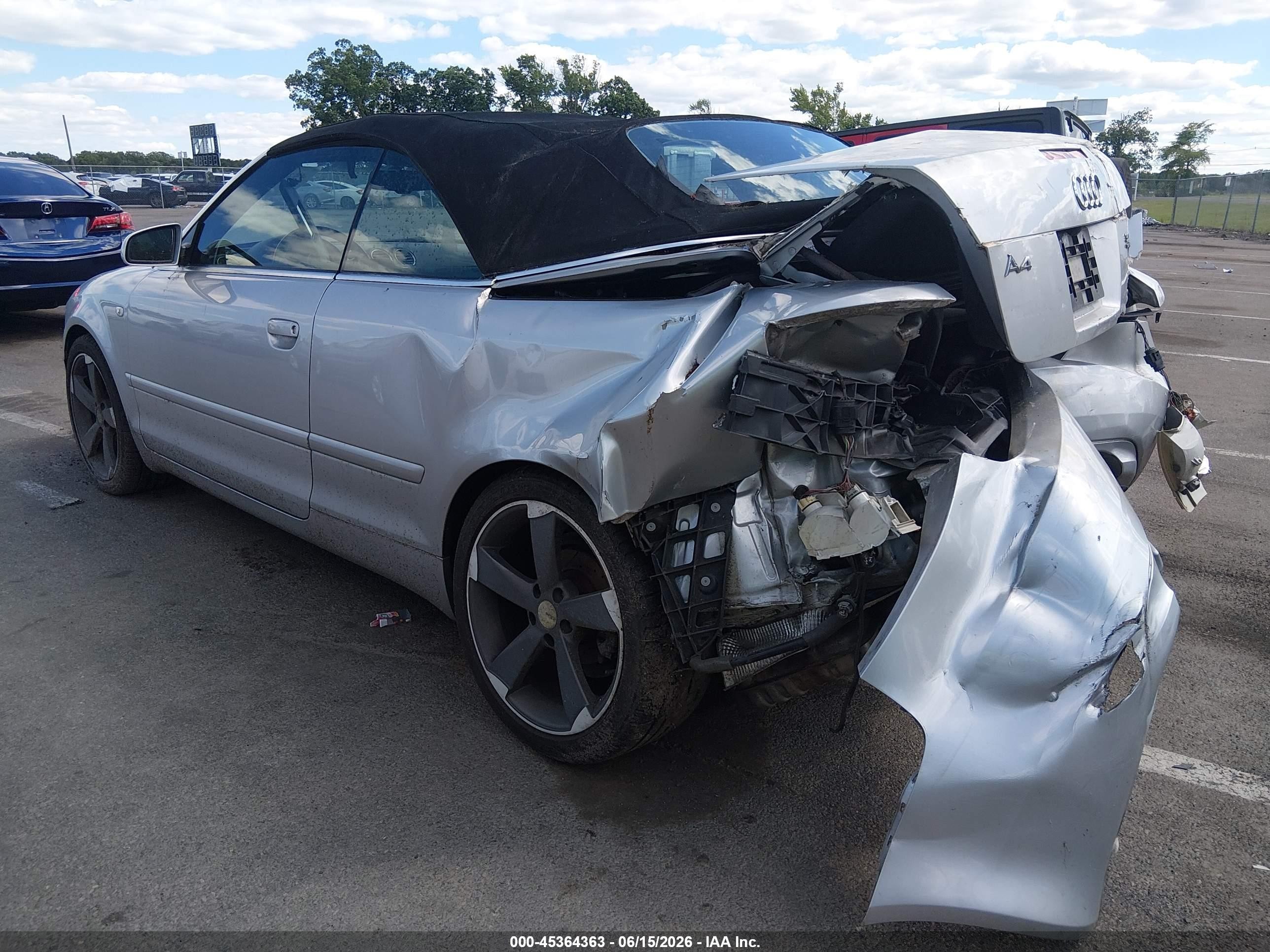 2005 Audi A4 3.0 Silver vin: WAUDT48HX5K005192