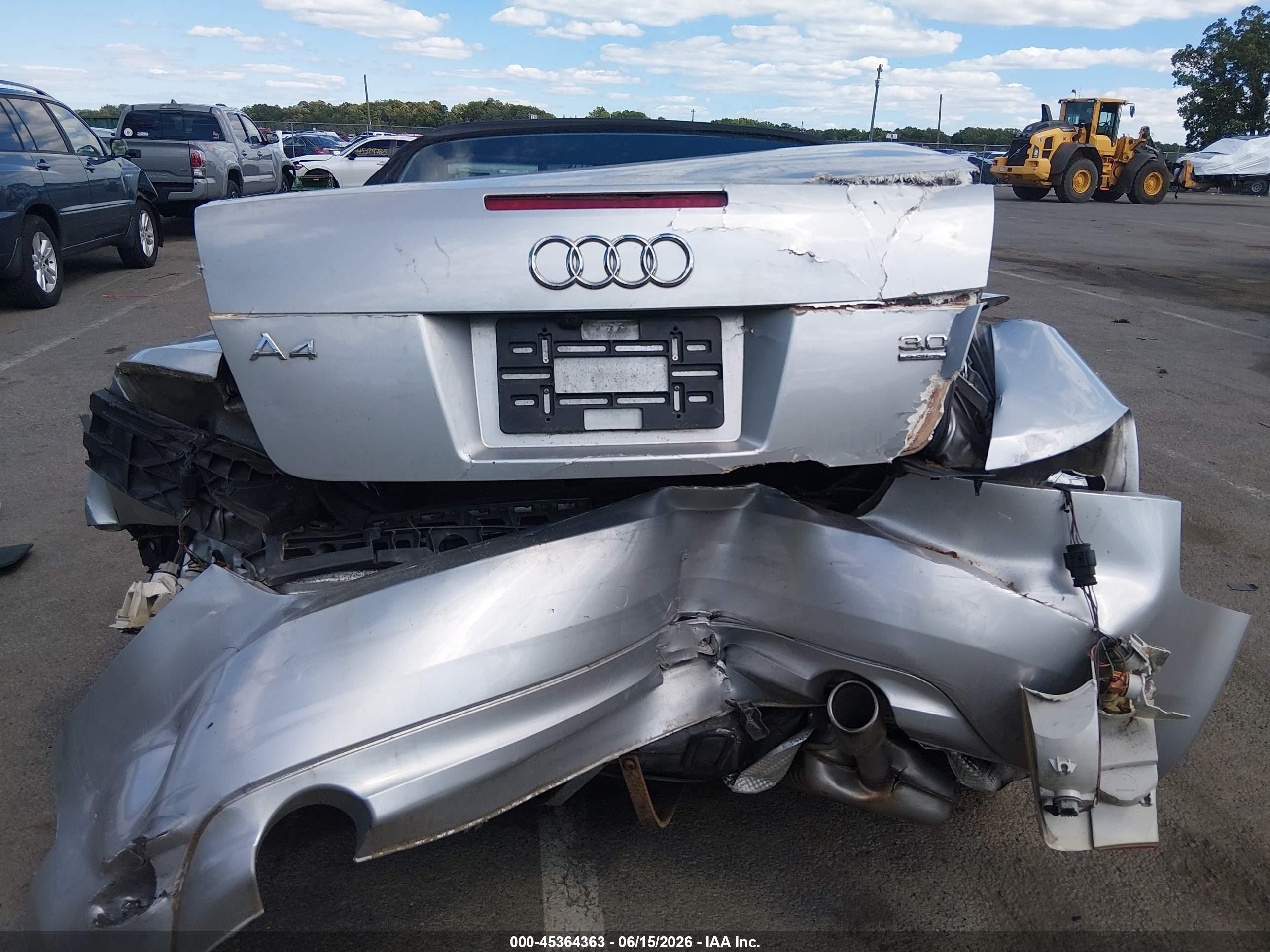 2005 Audi A4 3.0 Silver vin: WAUDT48HX5K005192