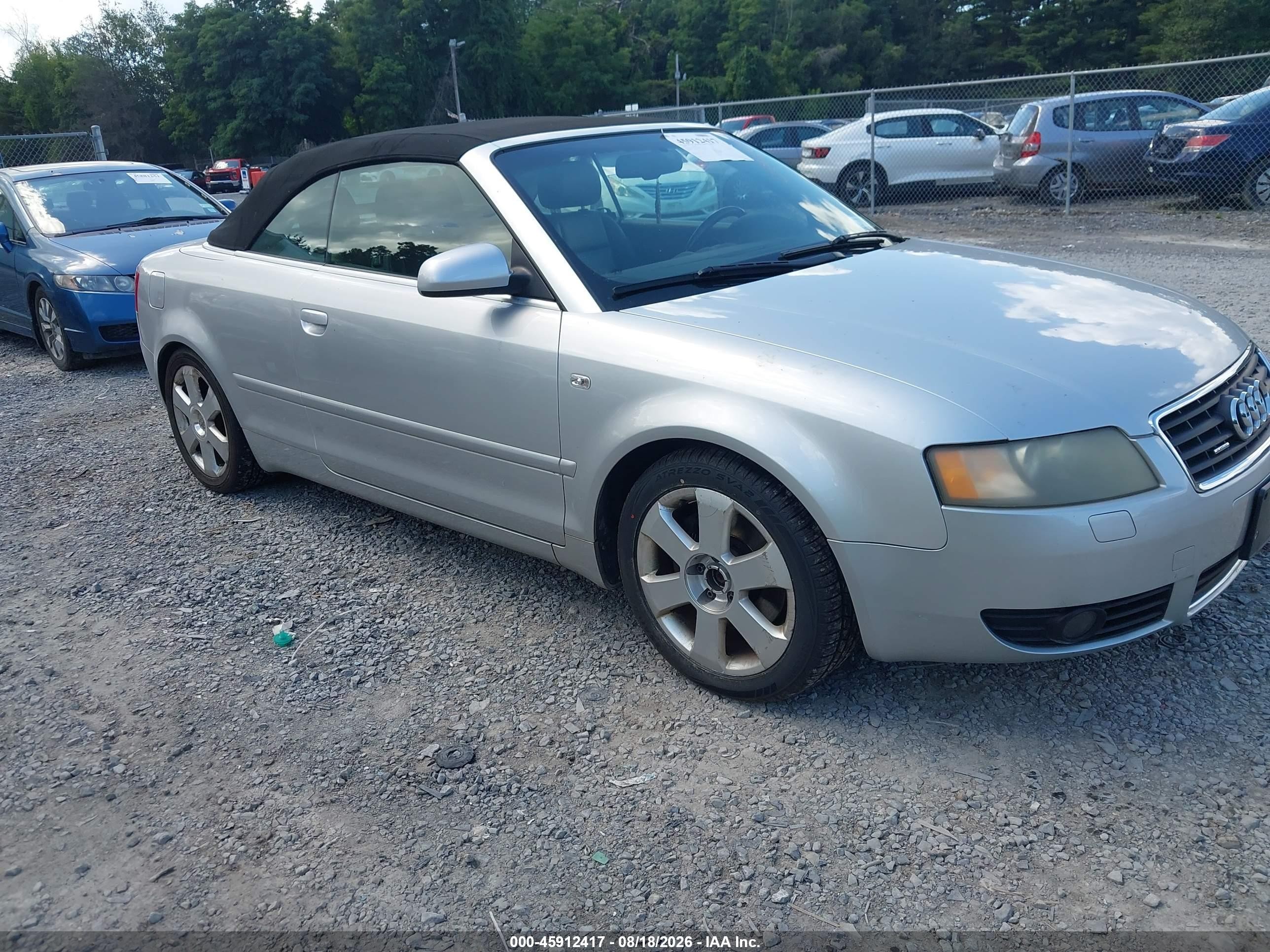 2006 Audi A4 3.0 Серебряный vin: WAUDT48HX6K009857