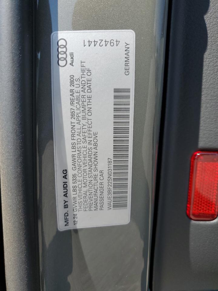 2025 Audi A6 Premium Plus Gray vin: WAUE3BF22SN031187